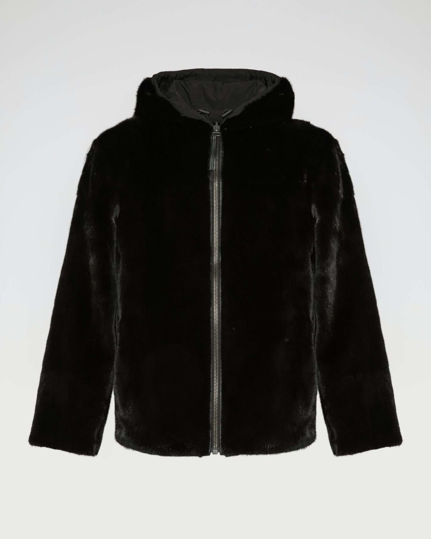 Reversible Hooded Jacket in Mink Fur and Technical Fabric -Yves Salomon