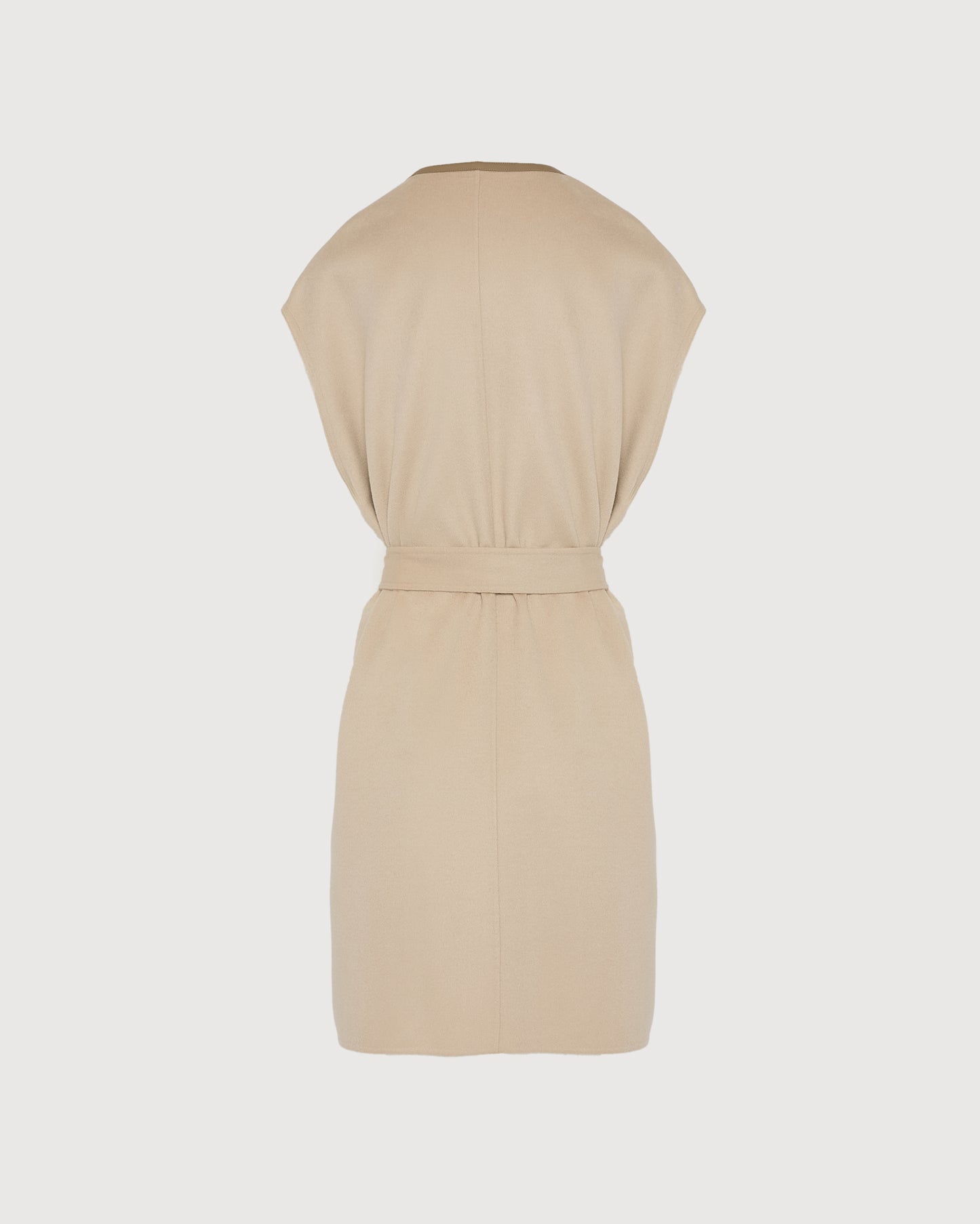 Double-sided cashmere-blend belted cape