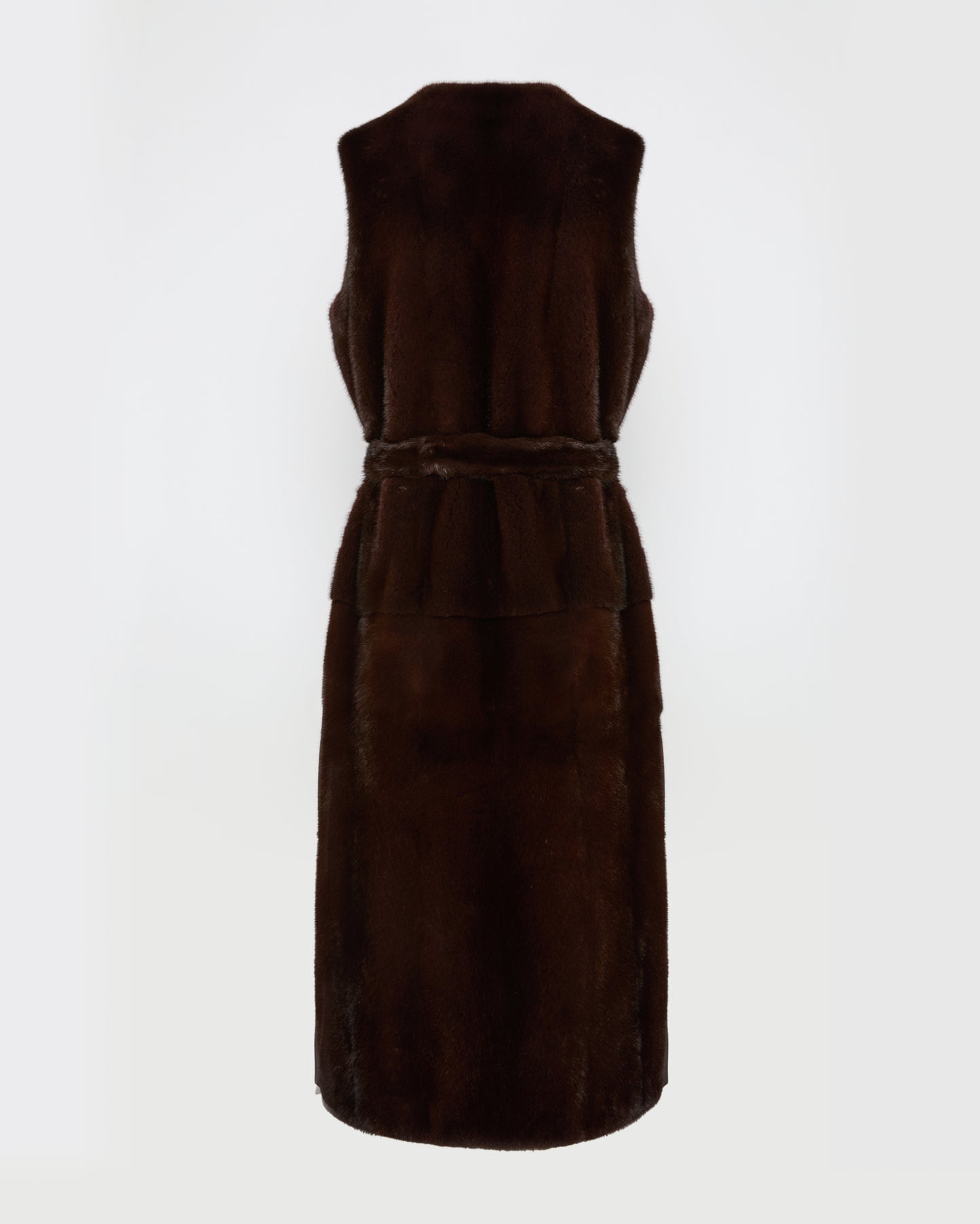 Sleeveless long gilet in Mink fur -Yves Salomon