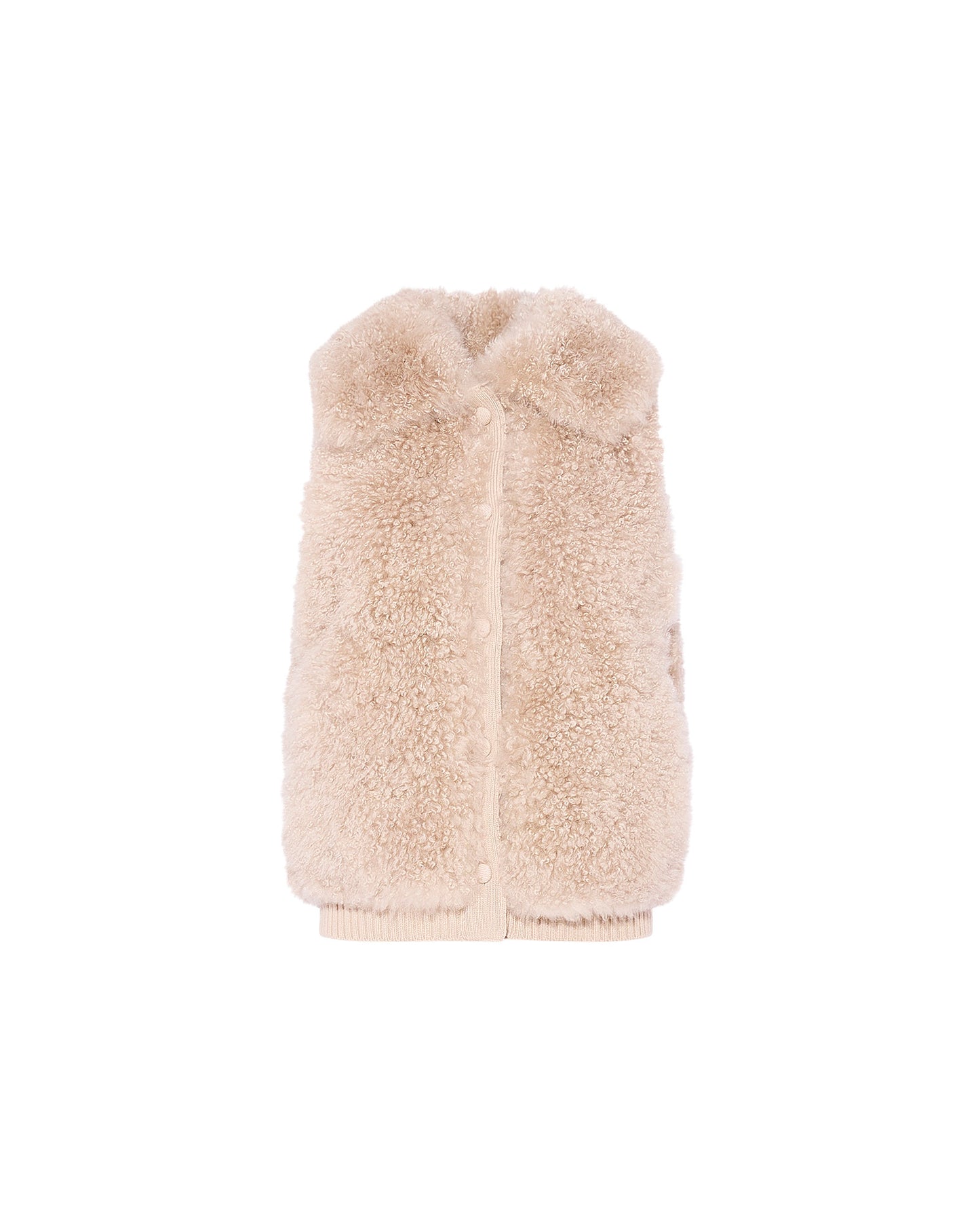 Cashmere lambskin and Merino knit gilet -Yves Salomon