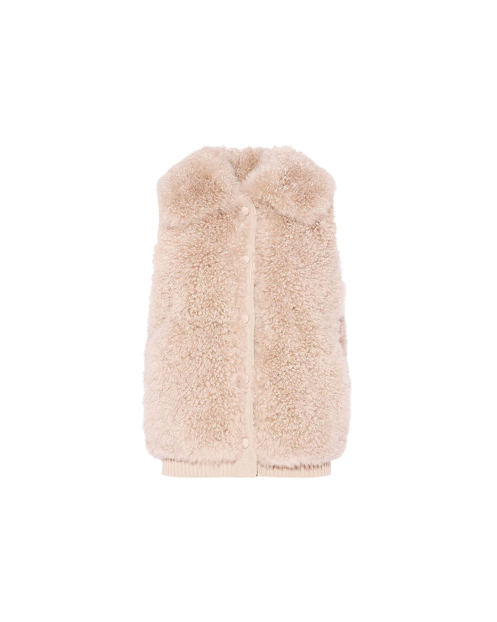 Cashmere lambskin and Merino knit gilet -Yves Salomon