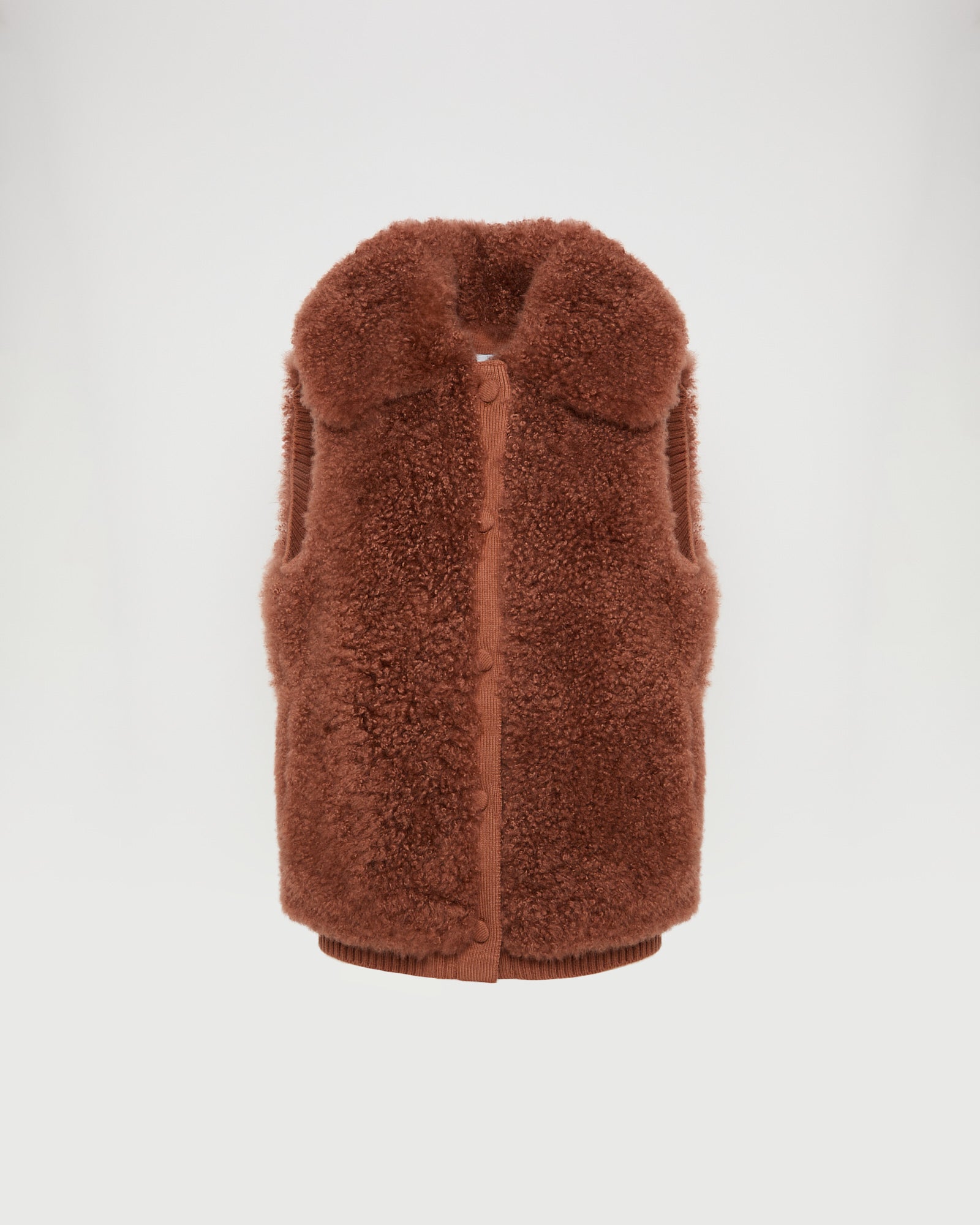 Cashmere lambskin and Merino knit gilet -Yves Salomon - New spring summer collection