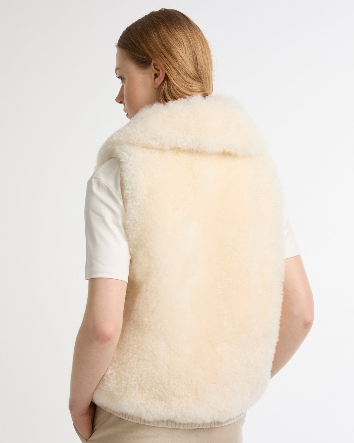 Cashmere lambskin and Merino knit gilet -Yves Salomon - New spring summer collection