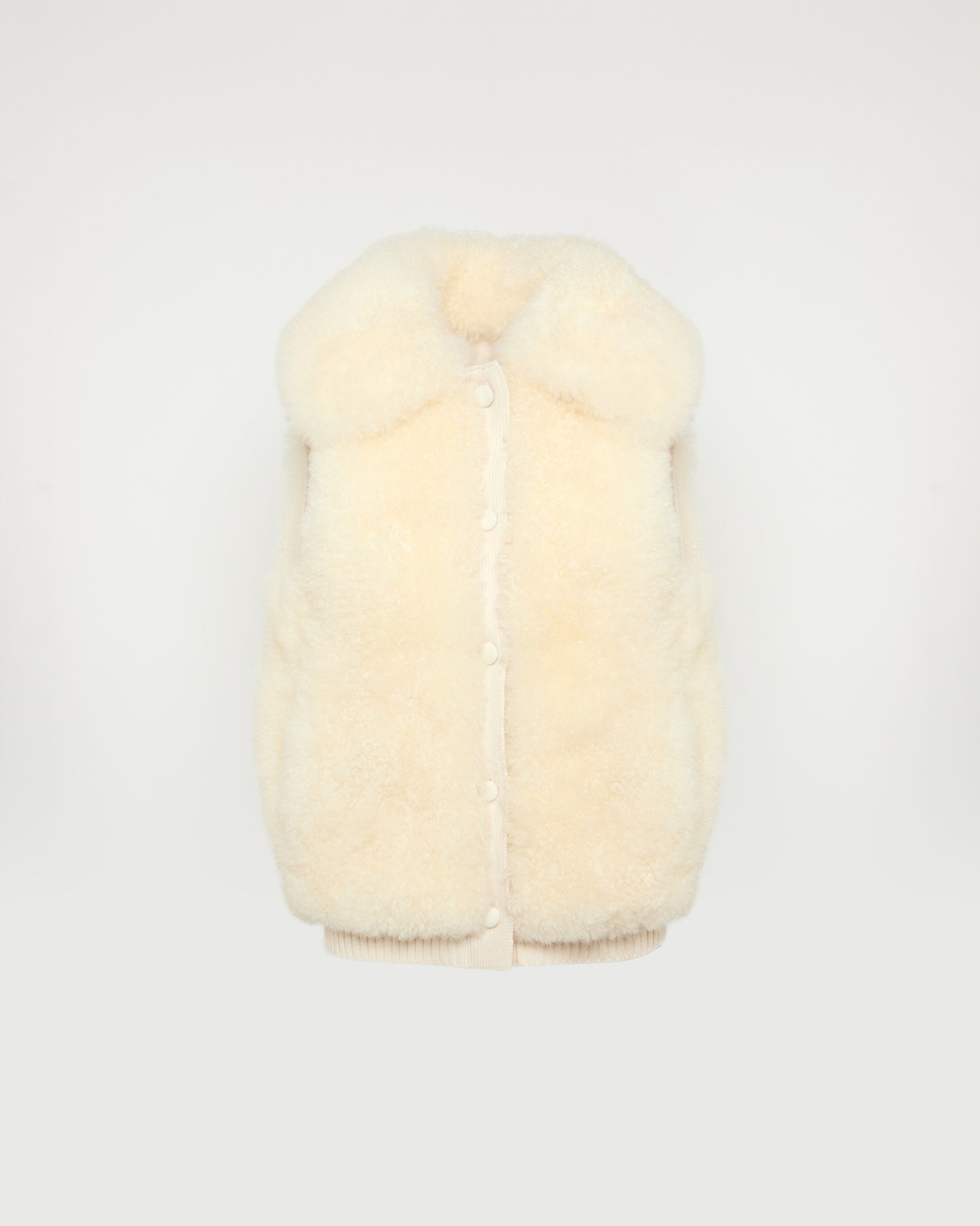 Cashmere lambskin and Merino knit gilet -Yves Salomon - New spring summer collection