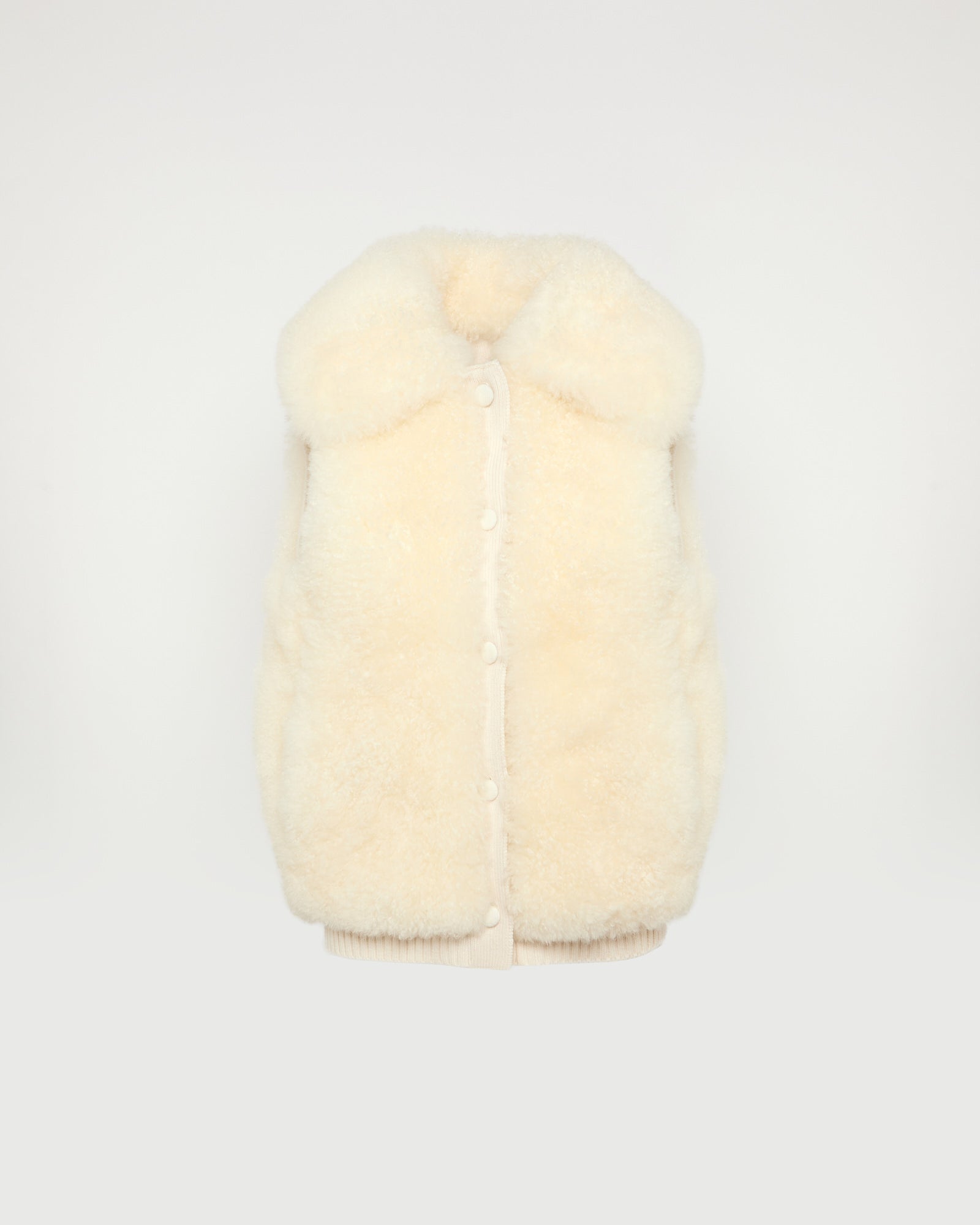 Cashmere lambskin and Merino knit gilet -Yves Salomon - New spring summer collection