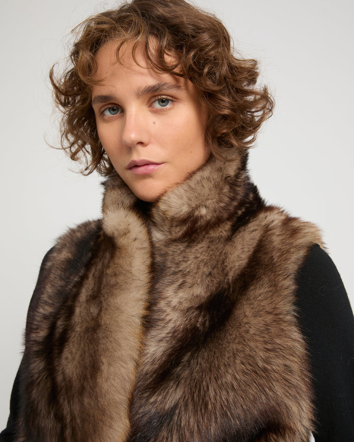 Long Toscana lambskin shearling gilet -Yves Salomon