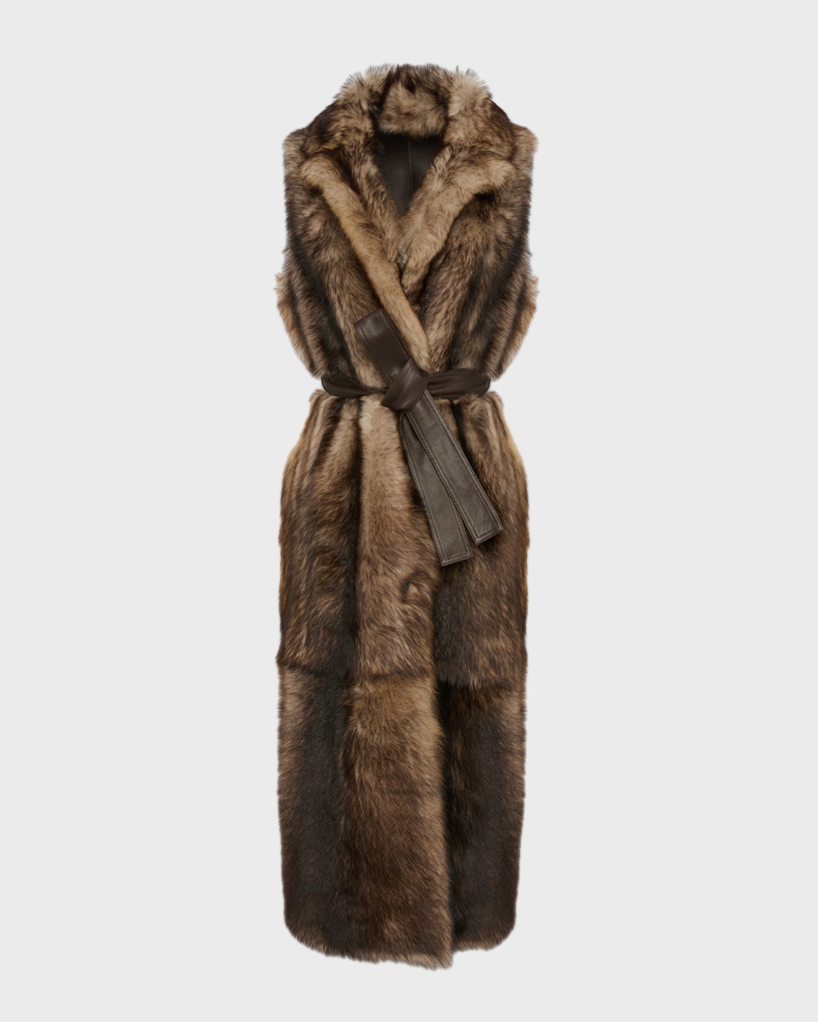 Long Toscana lambskin shearling gilet -Yves Salomon