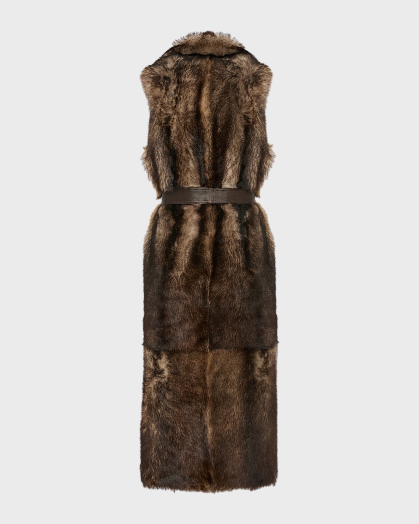 Long Toscana lambskin shearling gilet -Yves Salomon