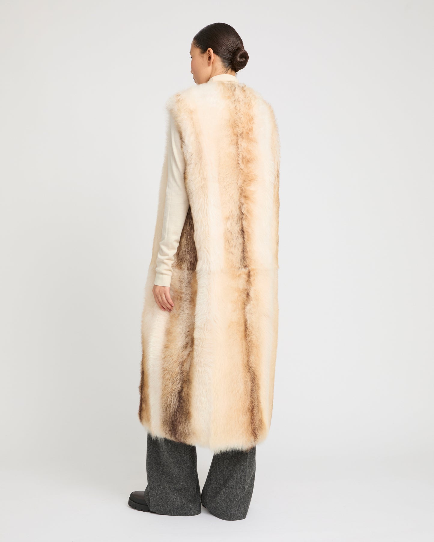 Long Toscana Shearling Vest -Yves Salomon