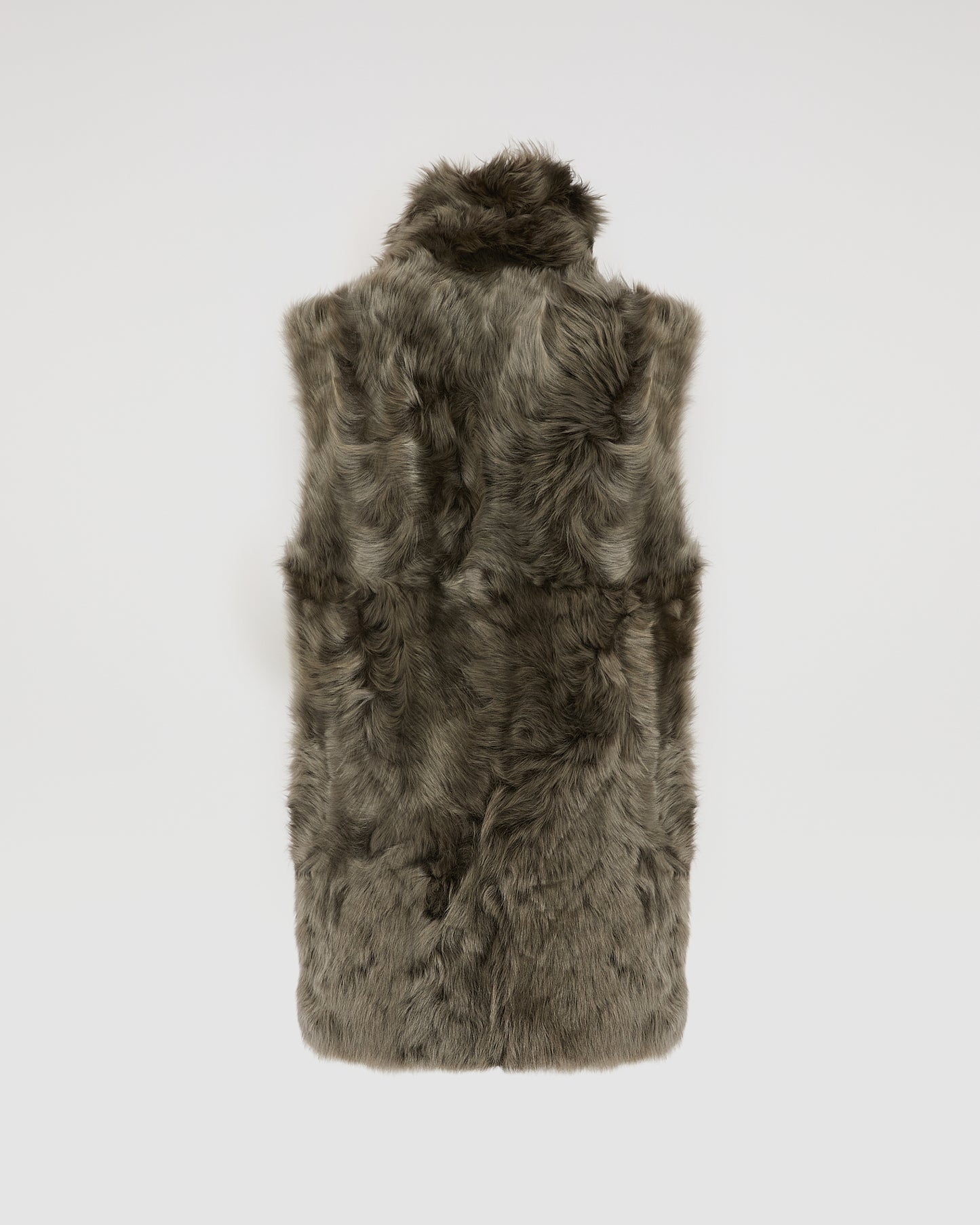 Long reversible gilet in Toscana lambskin -Yves Salomon