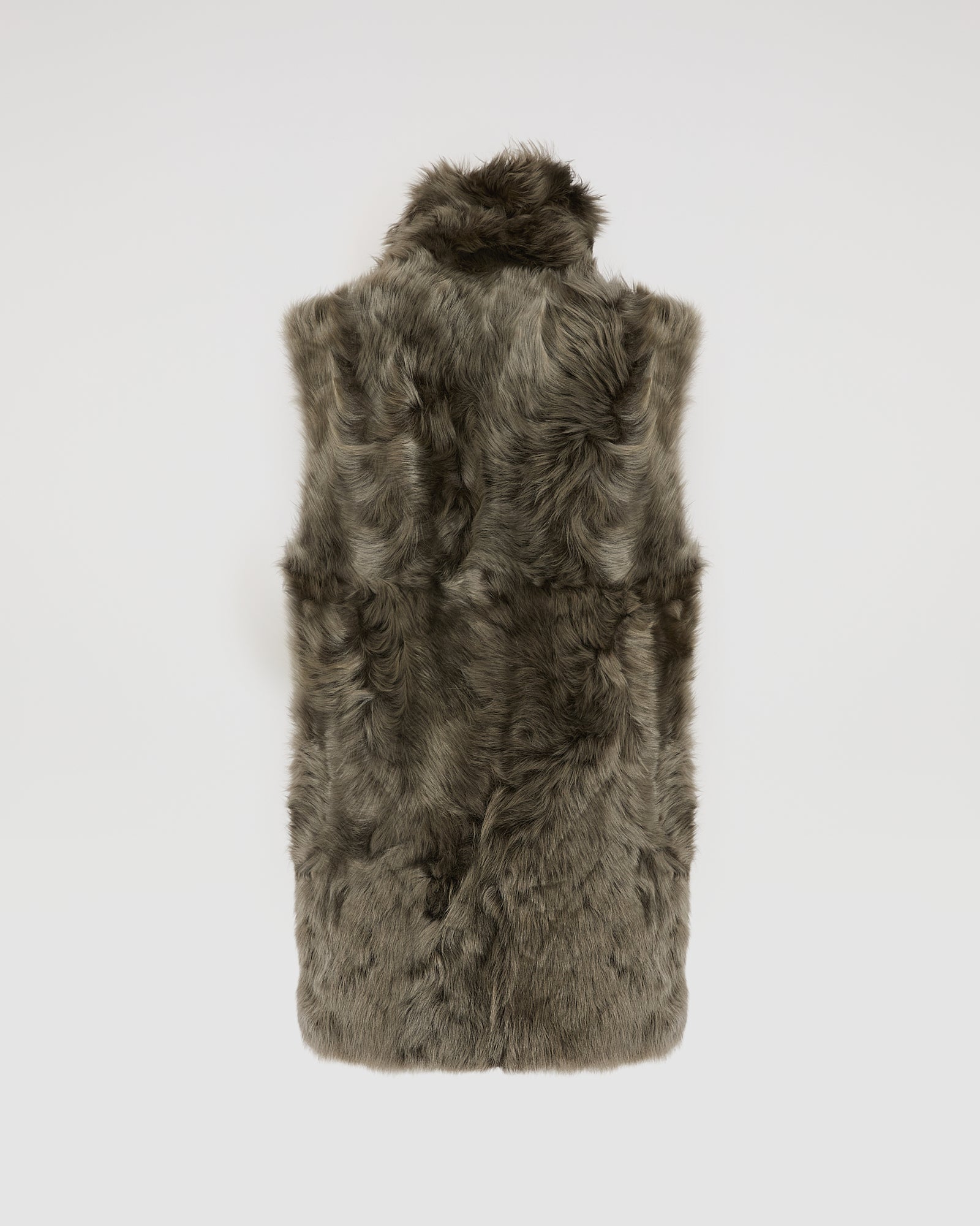 Long reversible gilet in Toscana lambskin -Yves Salomon