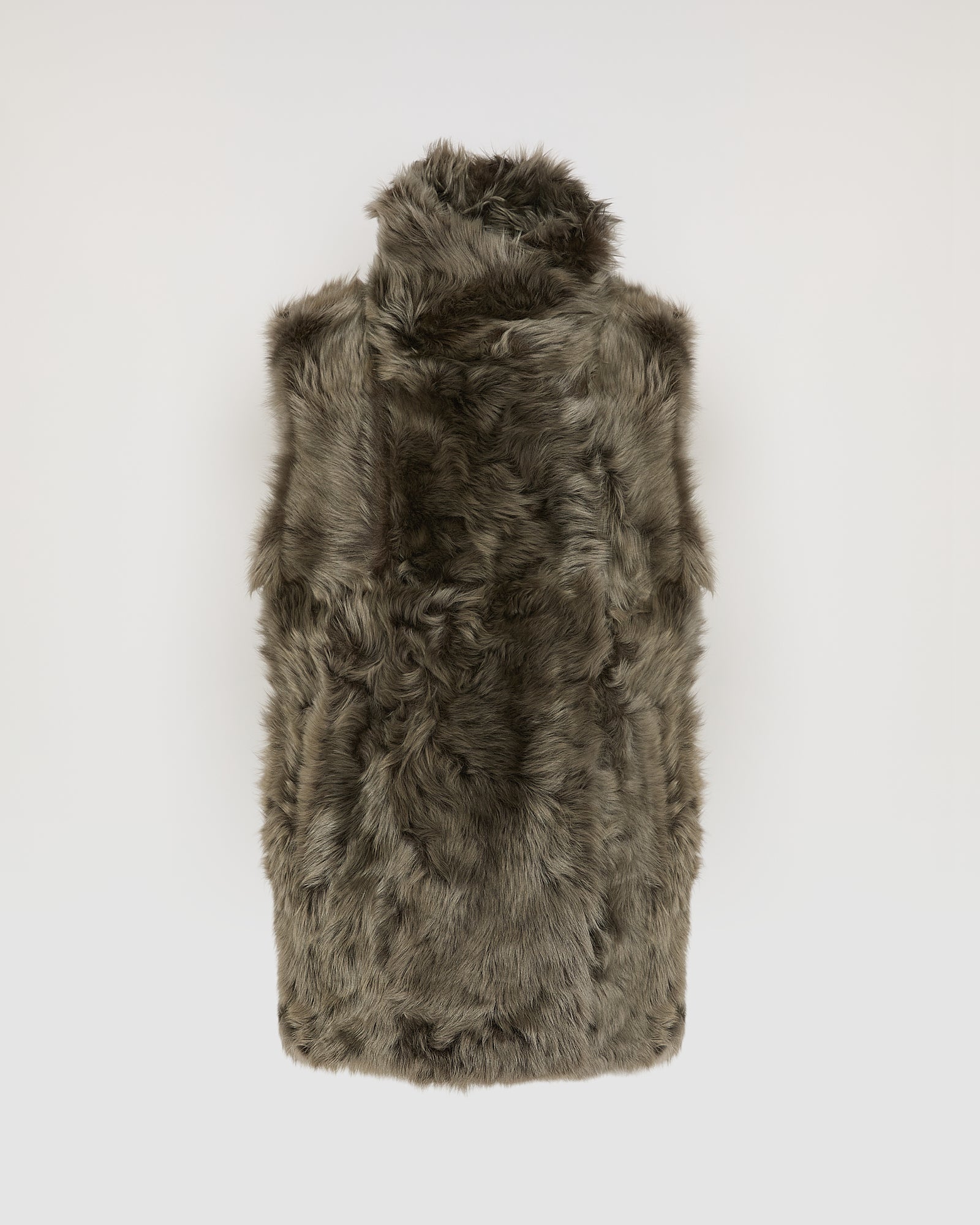 Long reversible gilet in Toscana lambskin -Yves Salomon