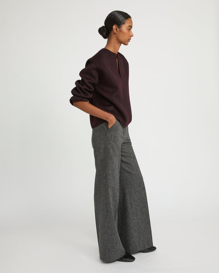 Double-sided cashmere-blend pea jacket
