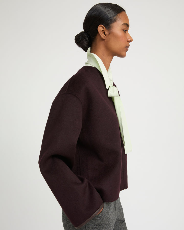Double-sided cashmere-blend pea jacket
