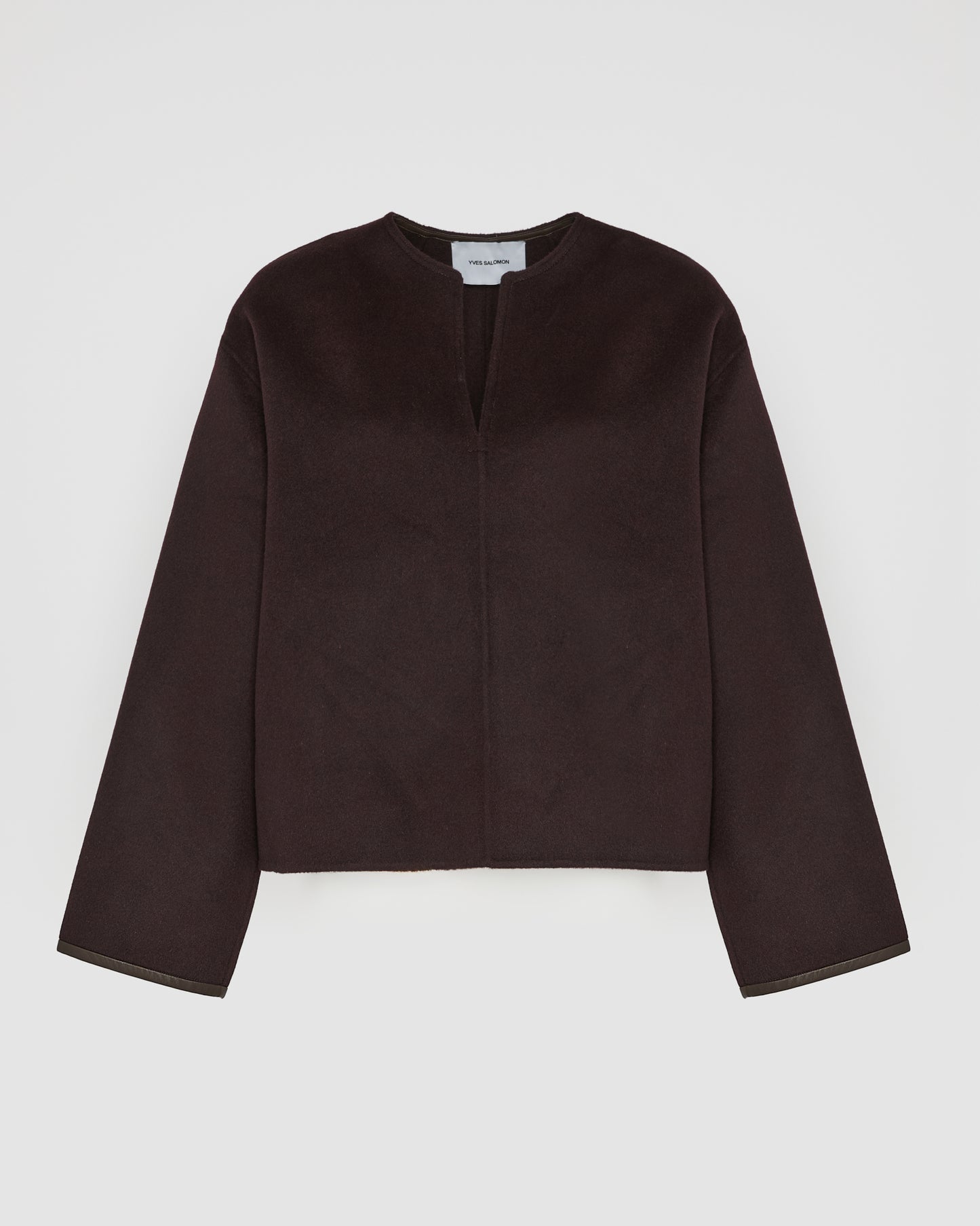 Double-sided cashmere-blend pea jacket