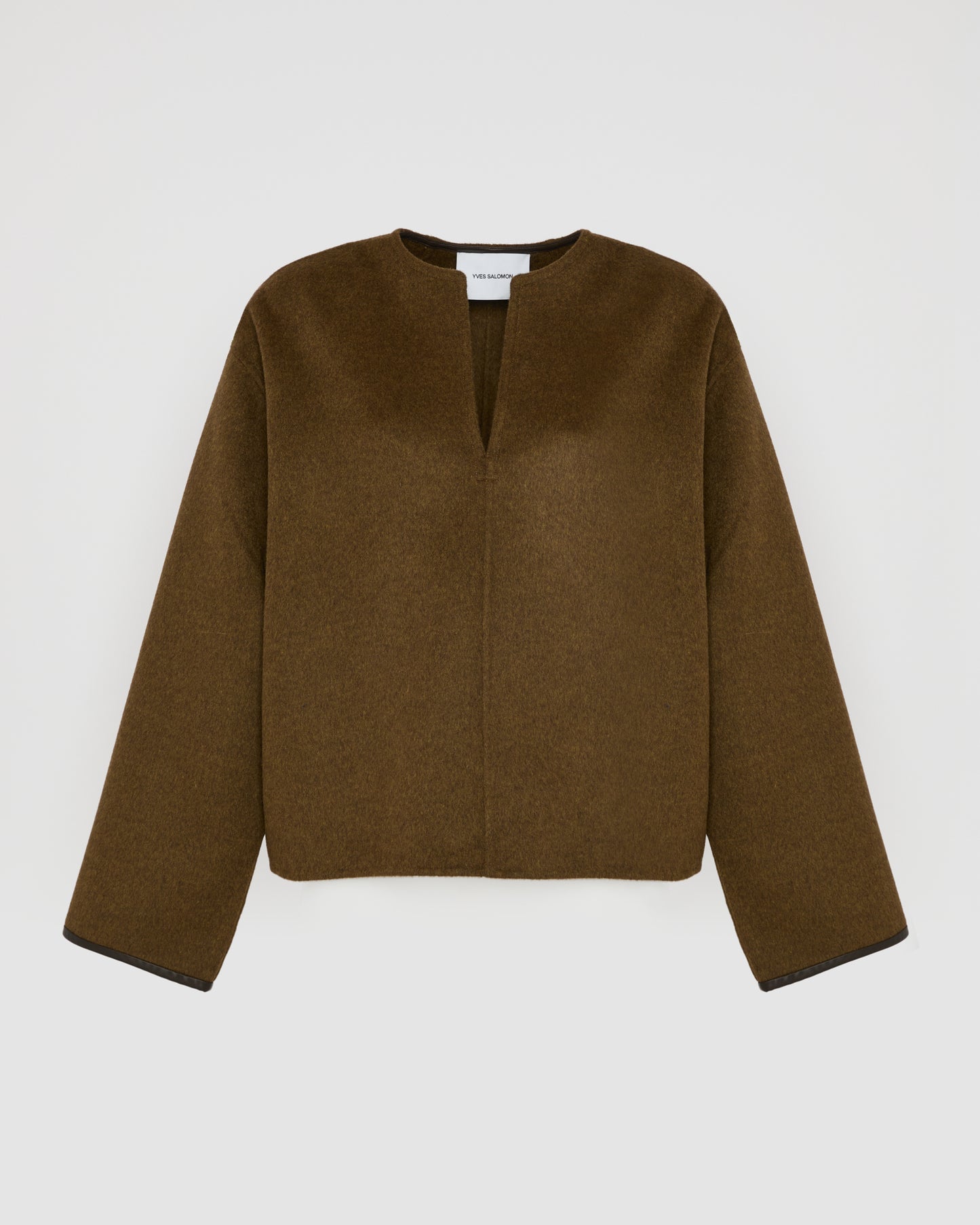 Double-sided cashmere-blend pea jacket