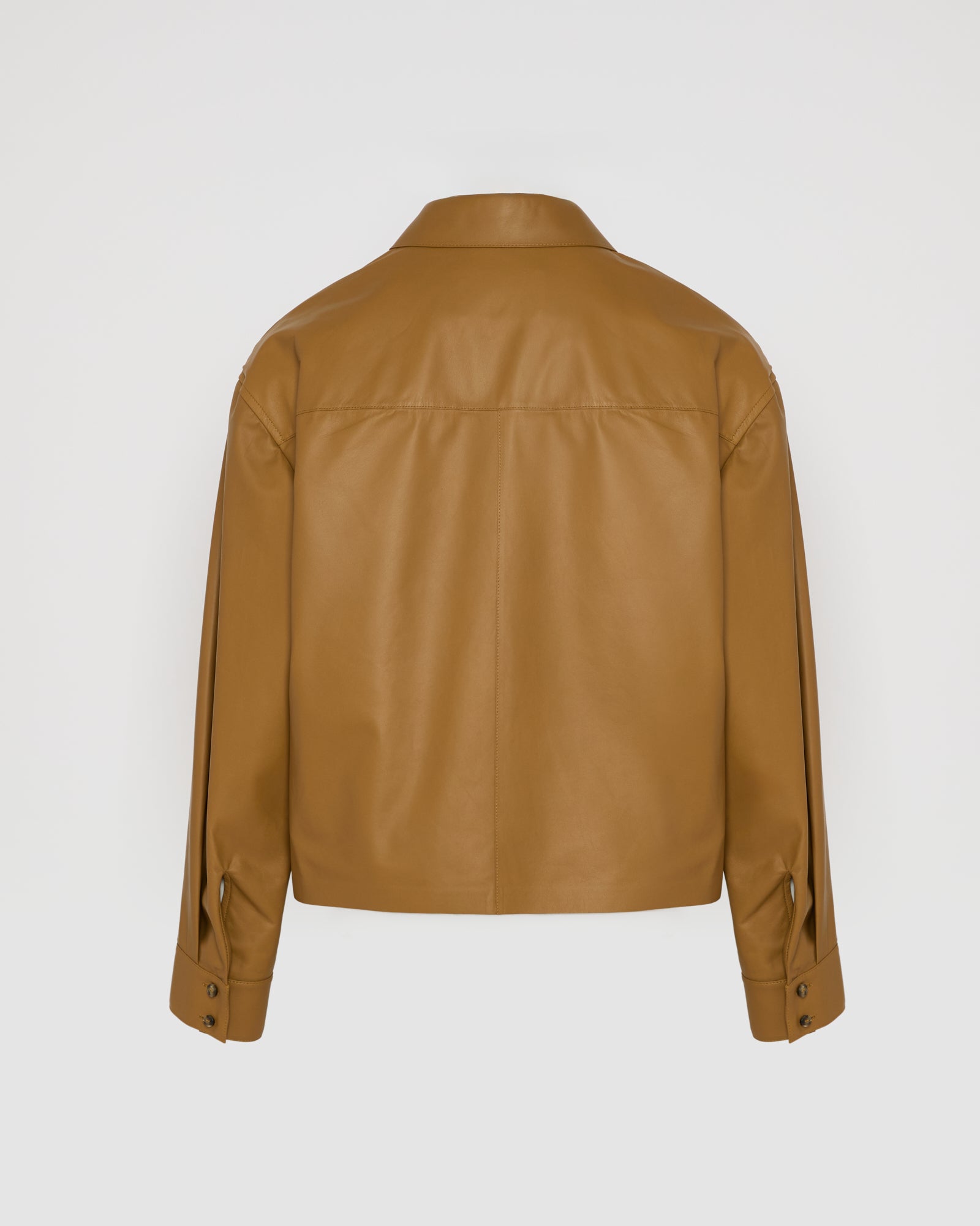 Cropped shirt in fine lamb leather -Yves Salomon