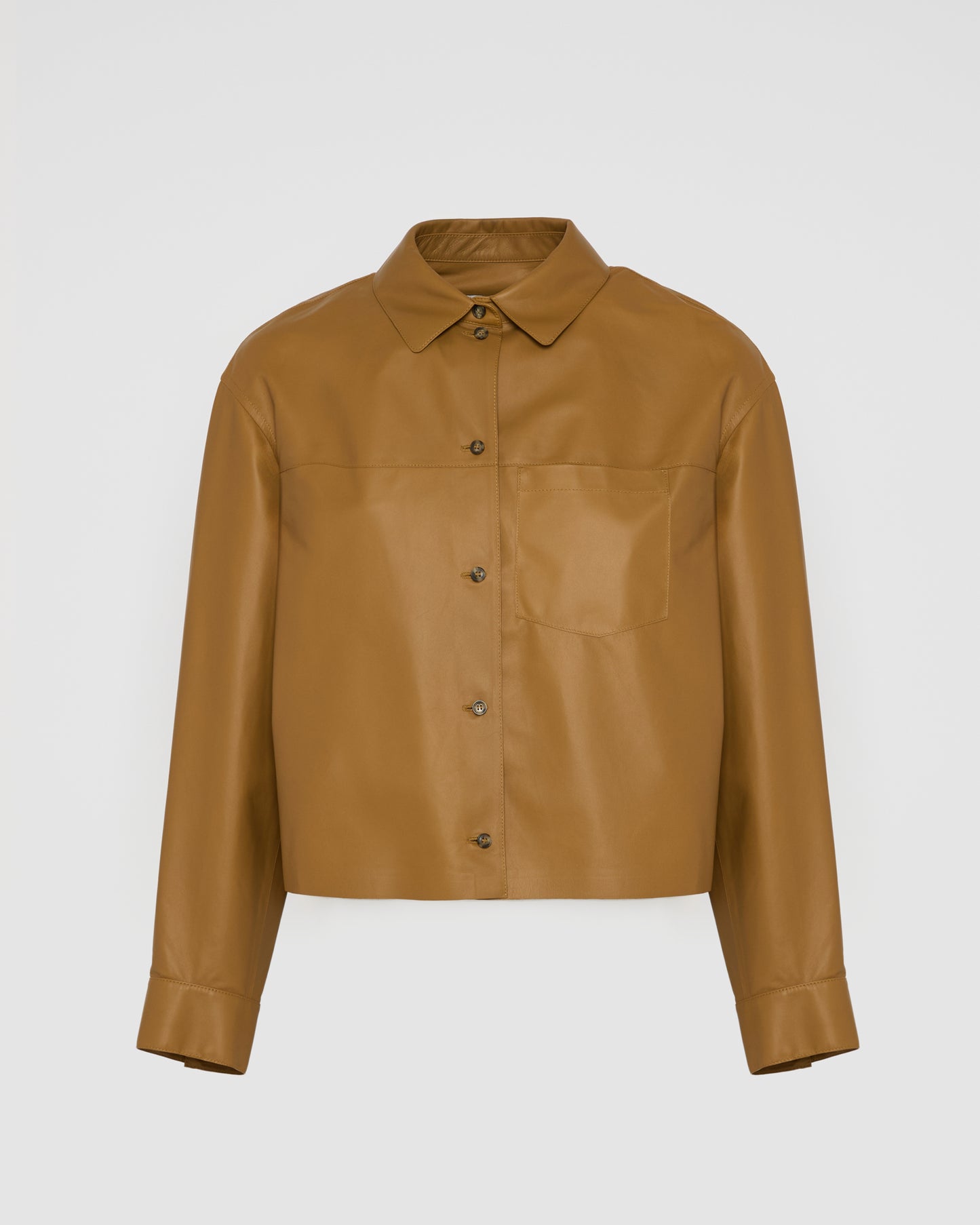 Cropped shirt in fine lamb leather -Yves Salomon