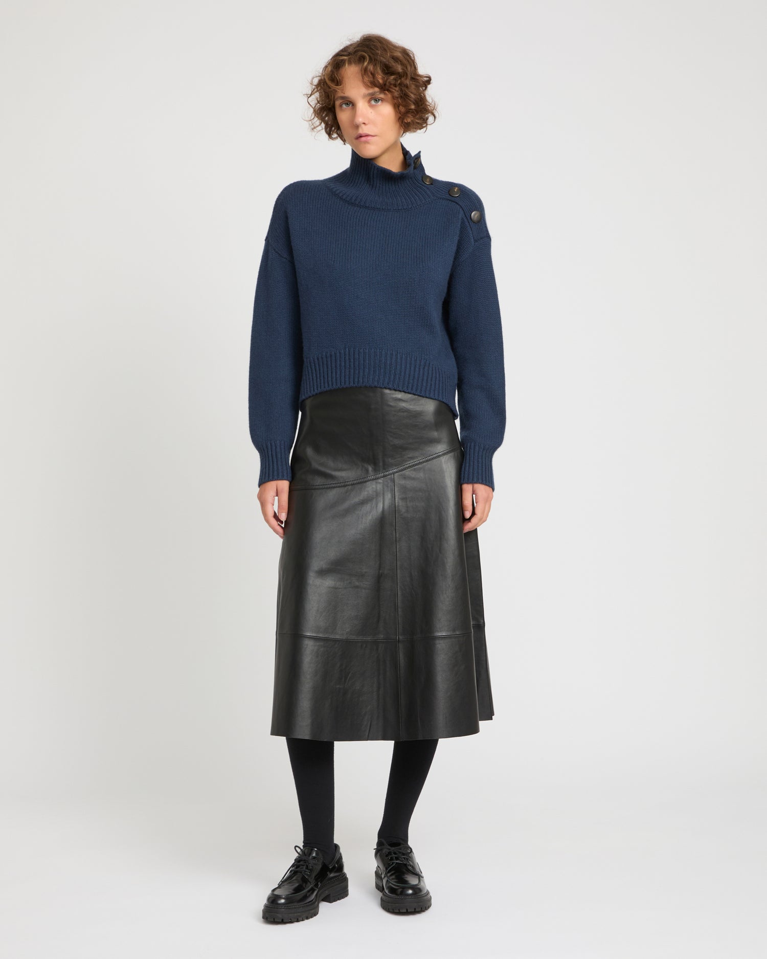 Short oversized knitted jumper -Yves Salomon