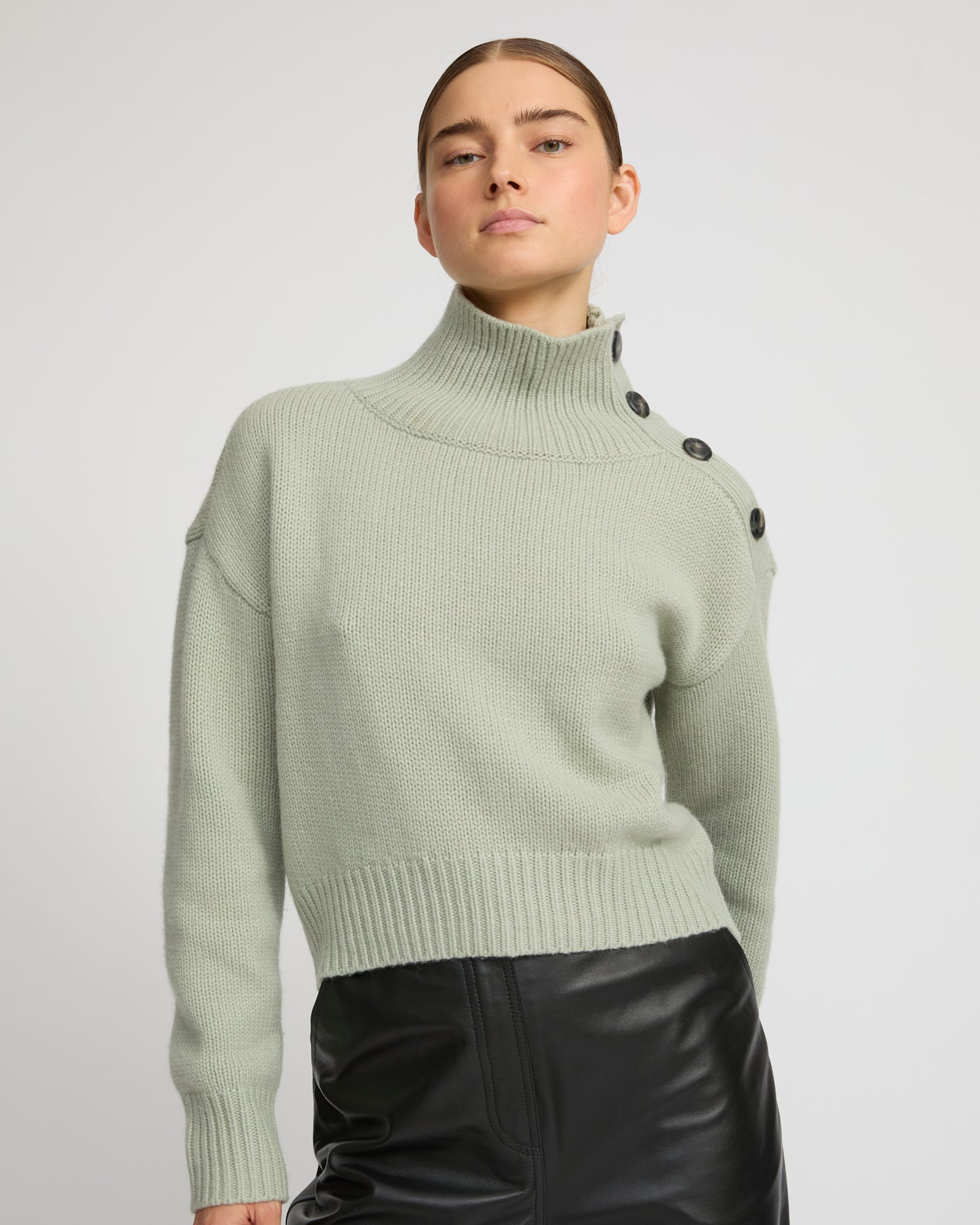Short oversized knitted jumper -Yves Salomon