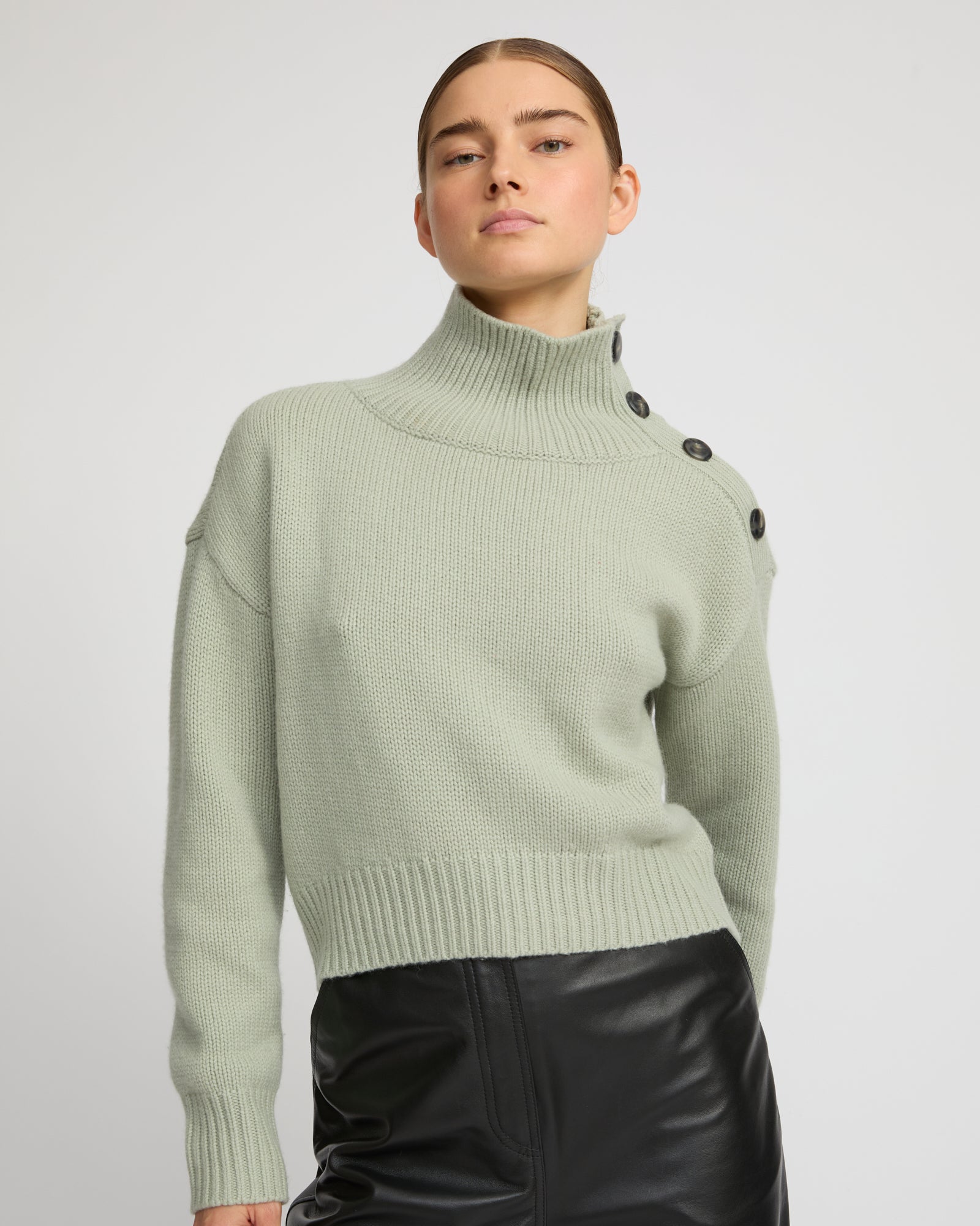 Short oversized knitted jumper -Yves Salomon