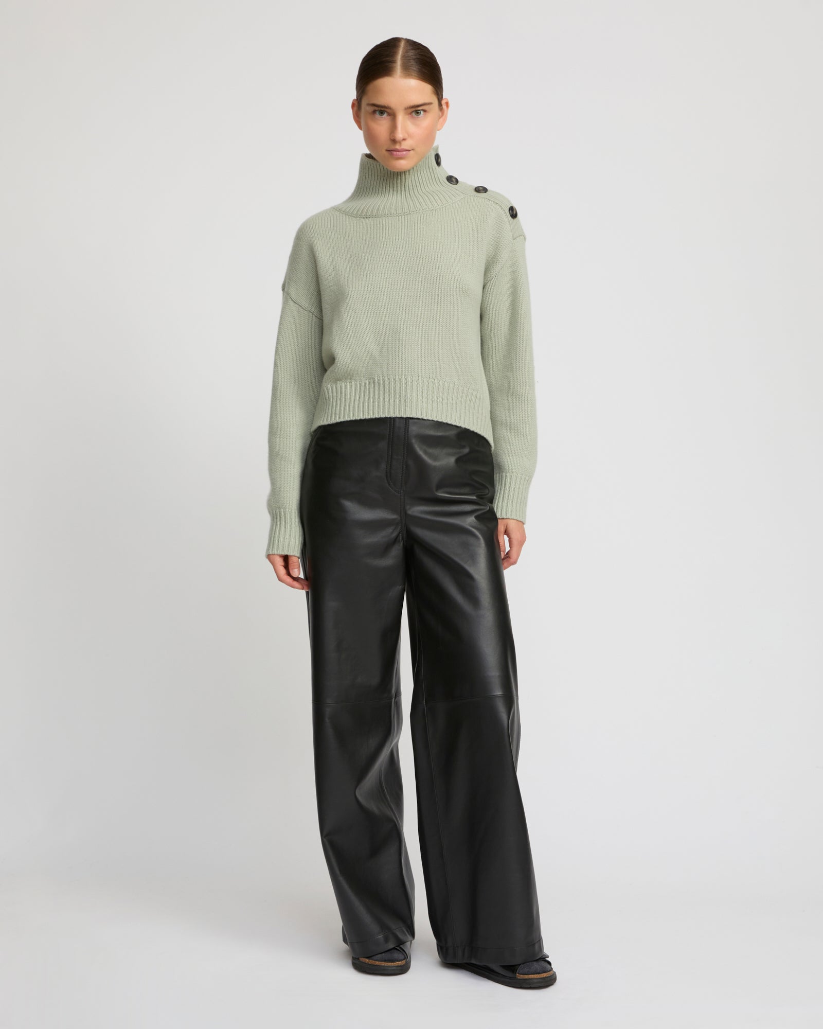Short oversized knitted jumper -Yves Salomon
