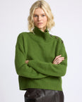 Short oversized knitted sweater