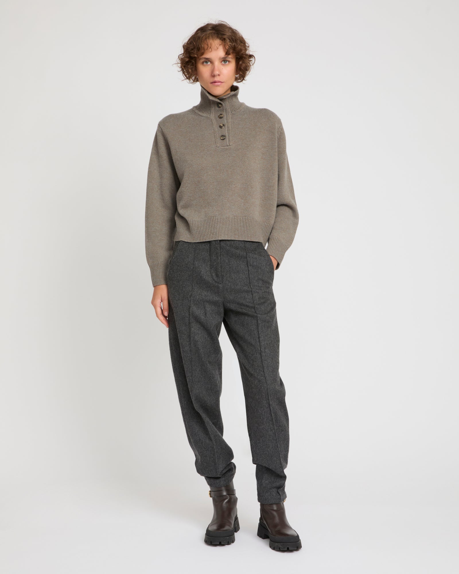 High neck knit jumper -Yves Salomon