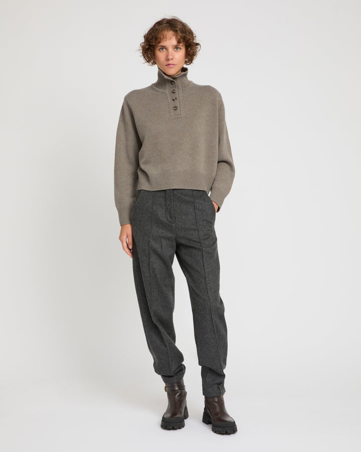 High neck knit jumper -Yves Salomon