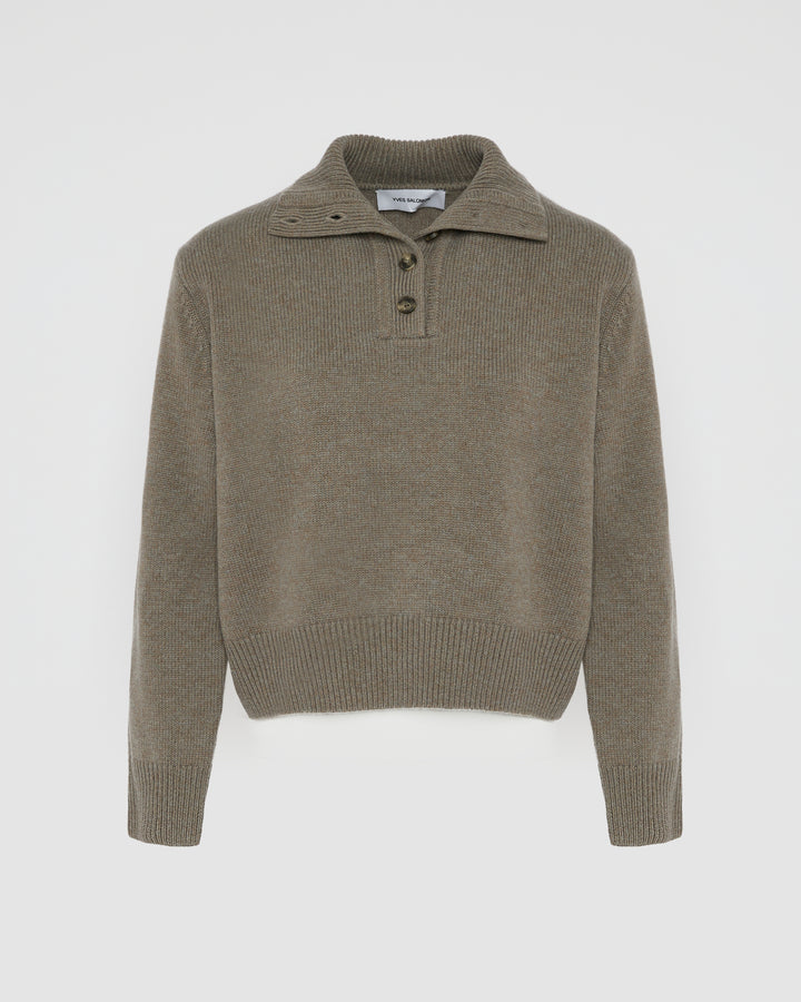 High neck knit jumper