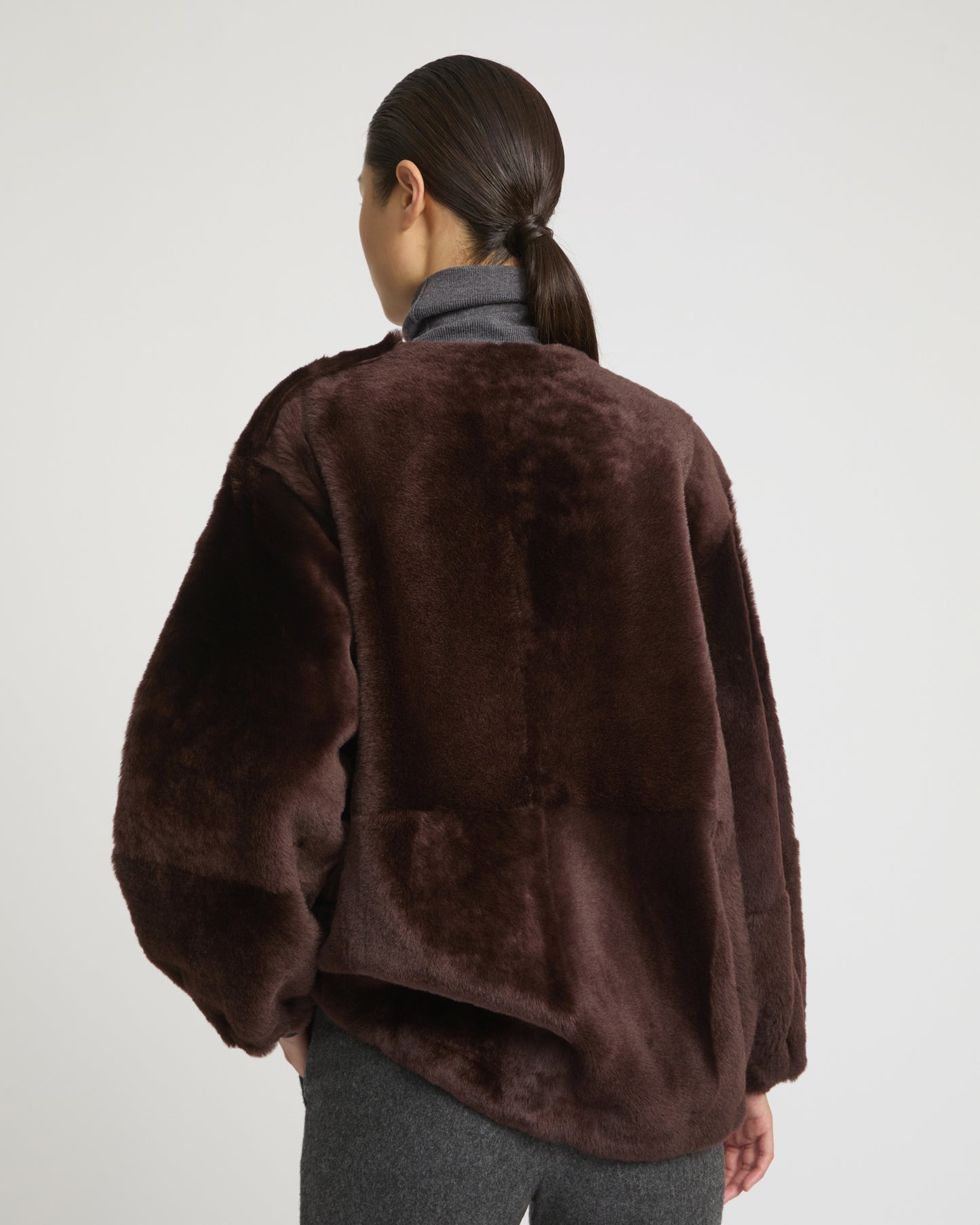 Lambskin shearling sweatshirt -Yves Salomon