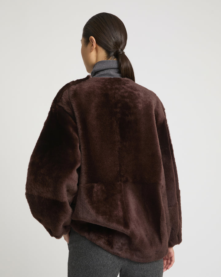 Lambskin shearling sweatshirt -Yves Salomon