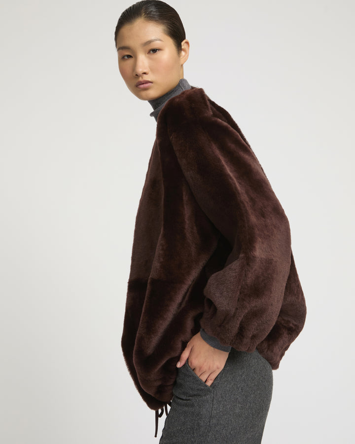 Lambskin shearling sweatshirt -Yves Salomon