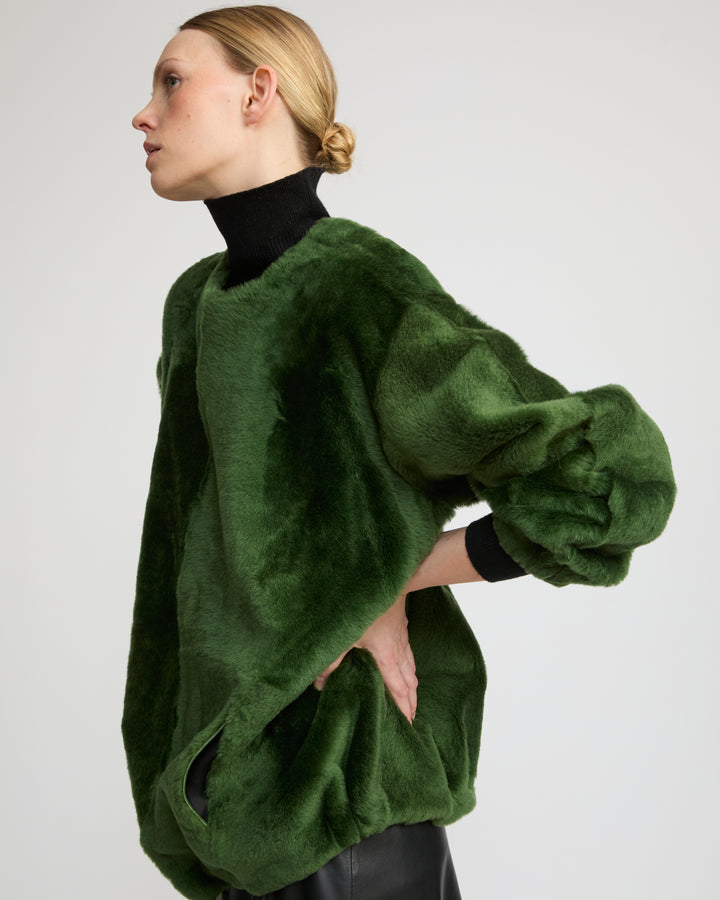 Lambskin shearling sweatshirt -Yves Salomon
