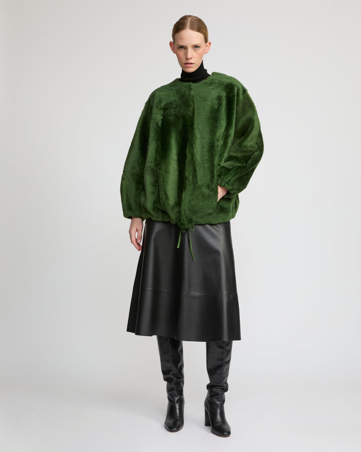 Lambskin shearling sweatshirt -Yves Salomon