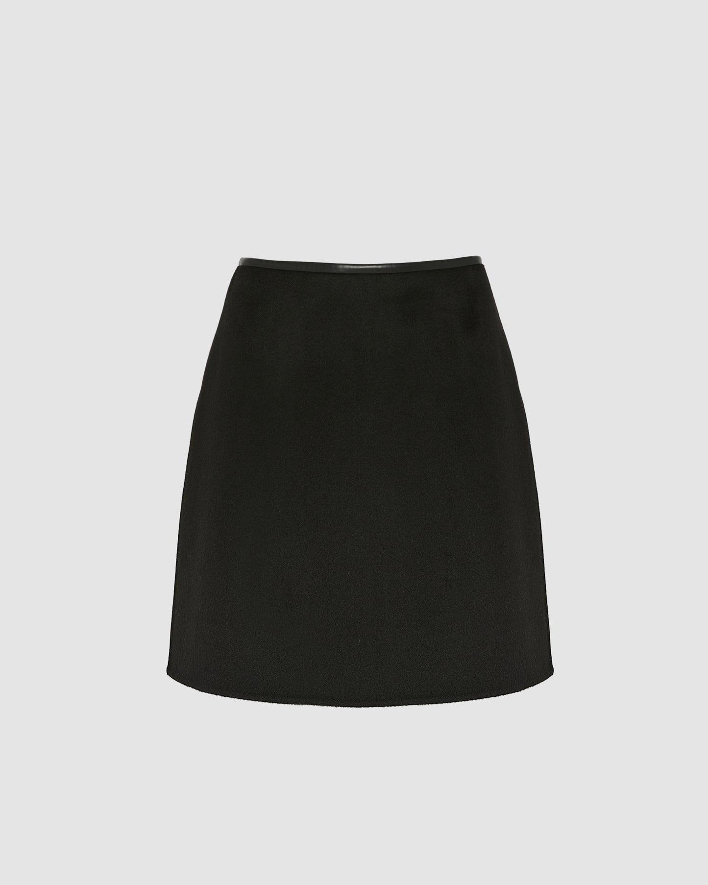 Double-sided cashmere-blend skirt
