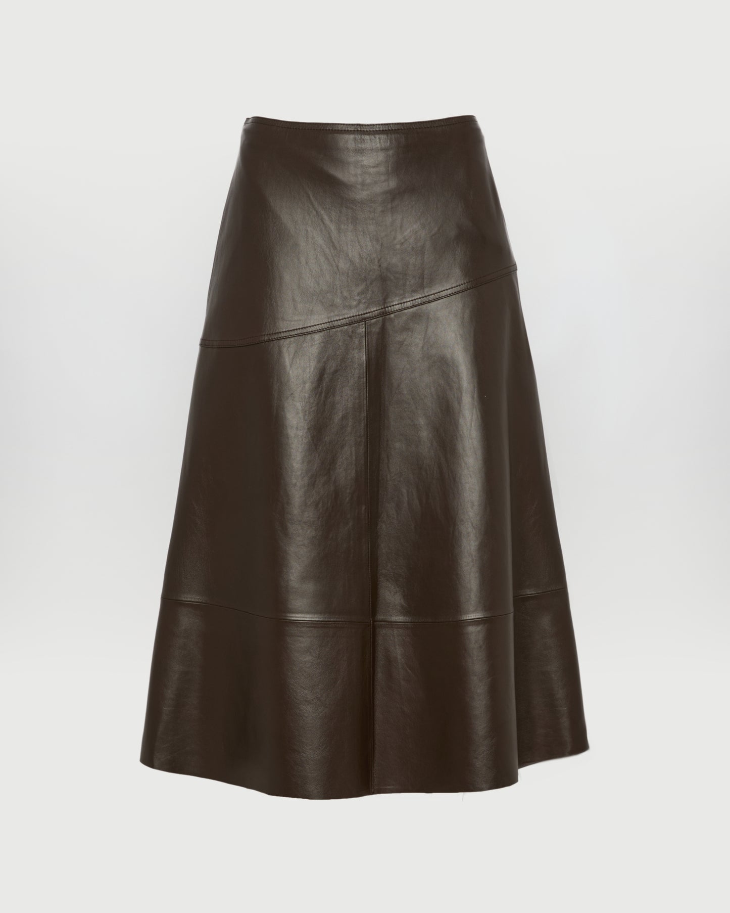 Flared lamb leather skirt -Yves Salomon
