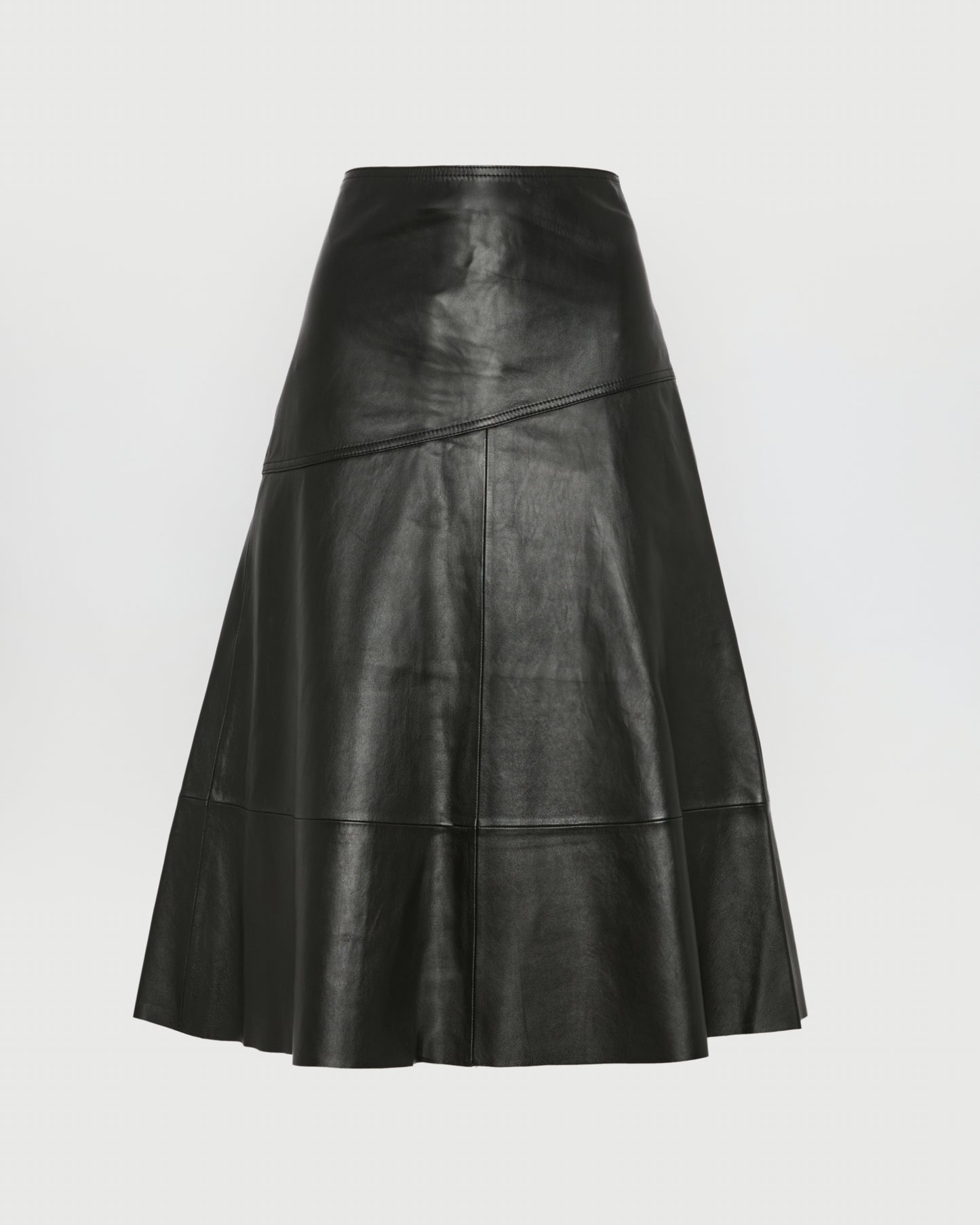 Flared lamb leather skirt -Yves Salomon