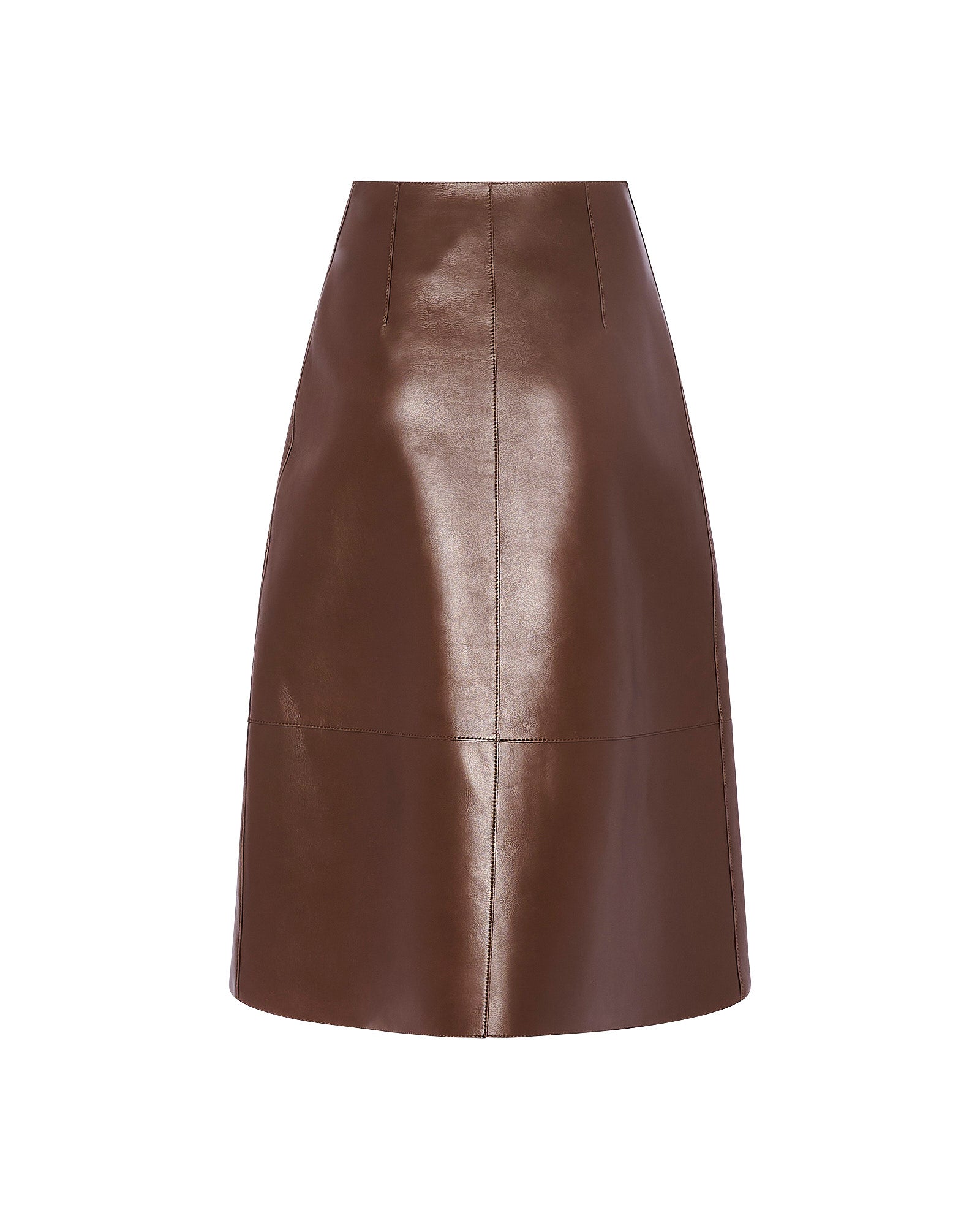 Woollen bonded leather wrap skirt -Yves Salomon