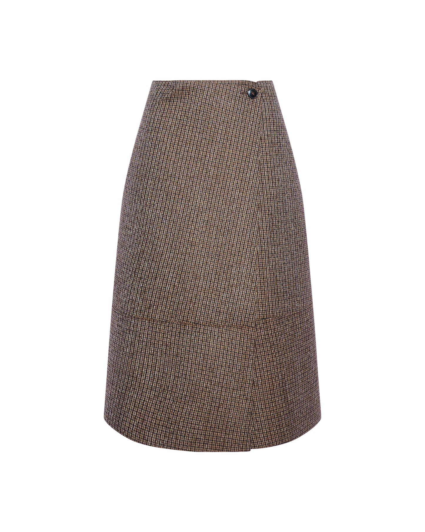 Woollen bonded leather wrap skirt -Yves Salomon