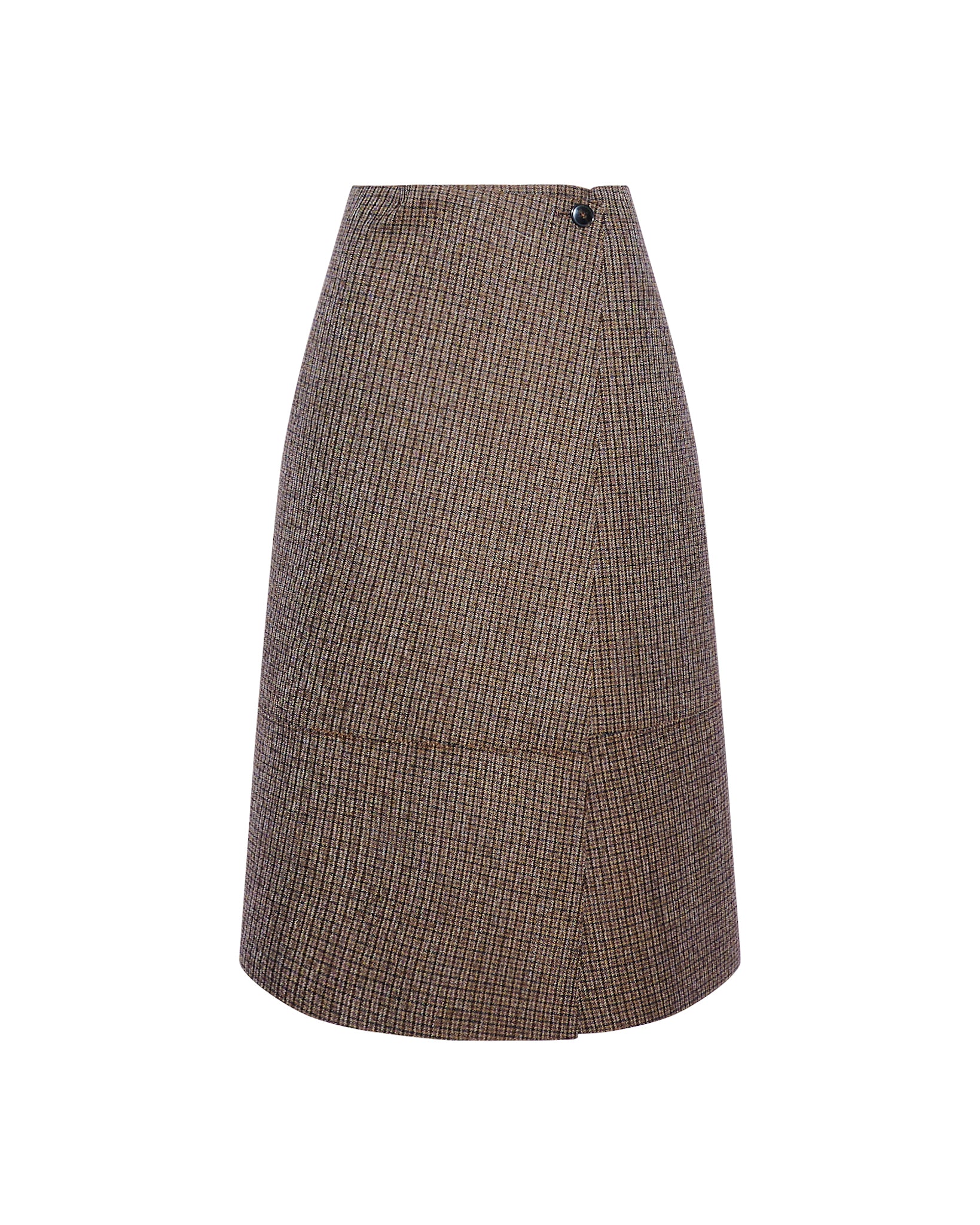 Woollen bonded leather wrap skirt -Yves Salomon