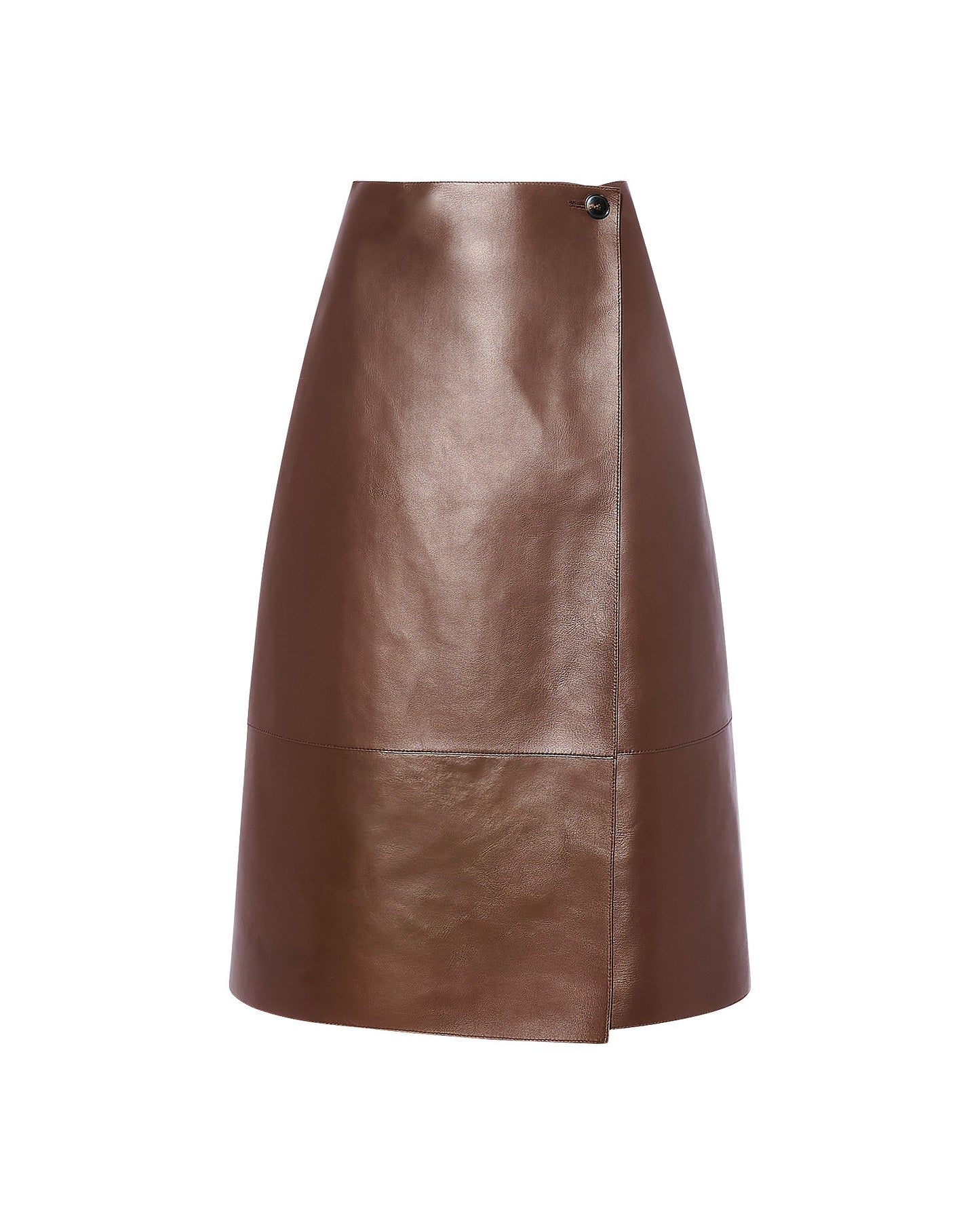 Woollen bonded leather wrap skirt -Yves Salomon