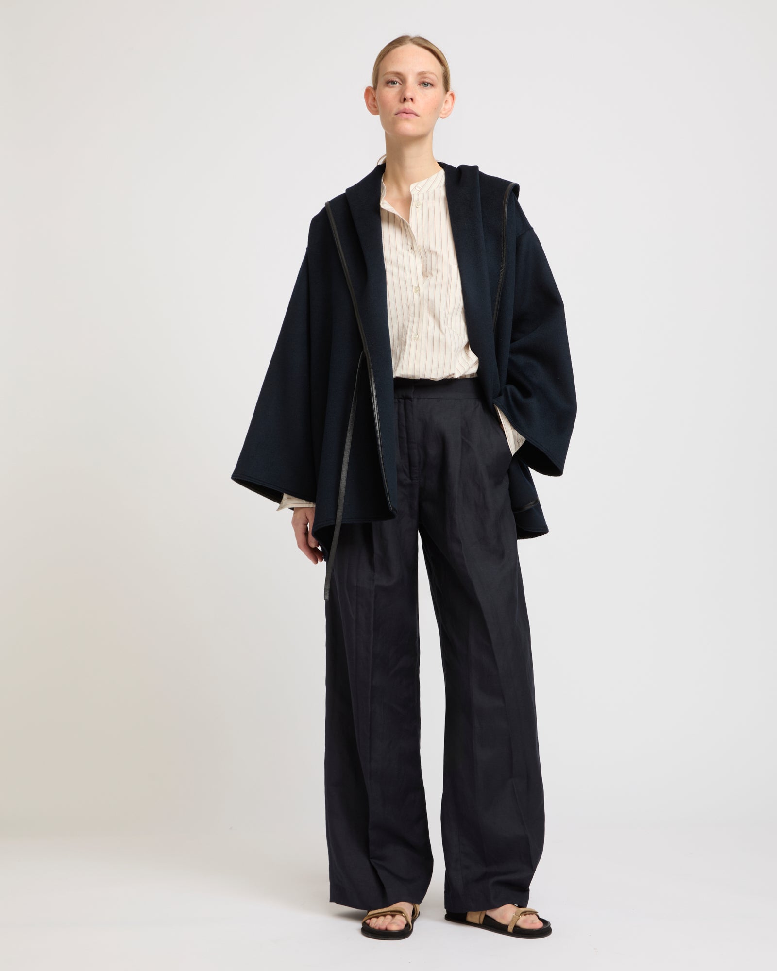 Oversized short coat in double-sided cashmere blend -Yves Salomon - New spring summer collection
