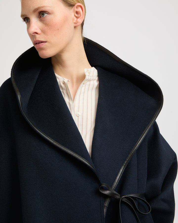 Oversized short coat in double-sided cashmere blend -Yves Salomon - New spring summer collection