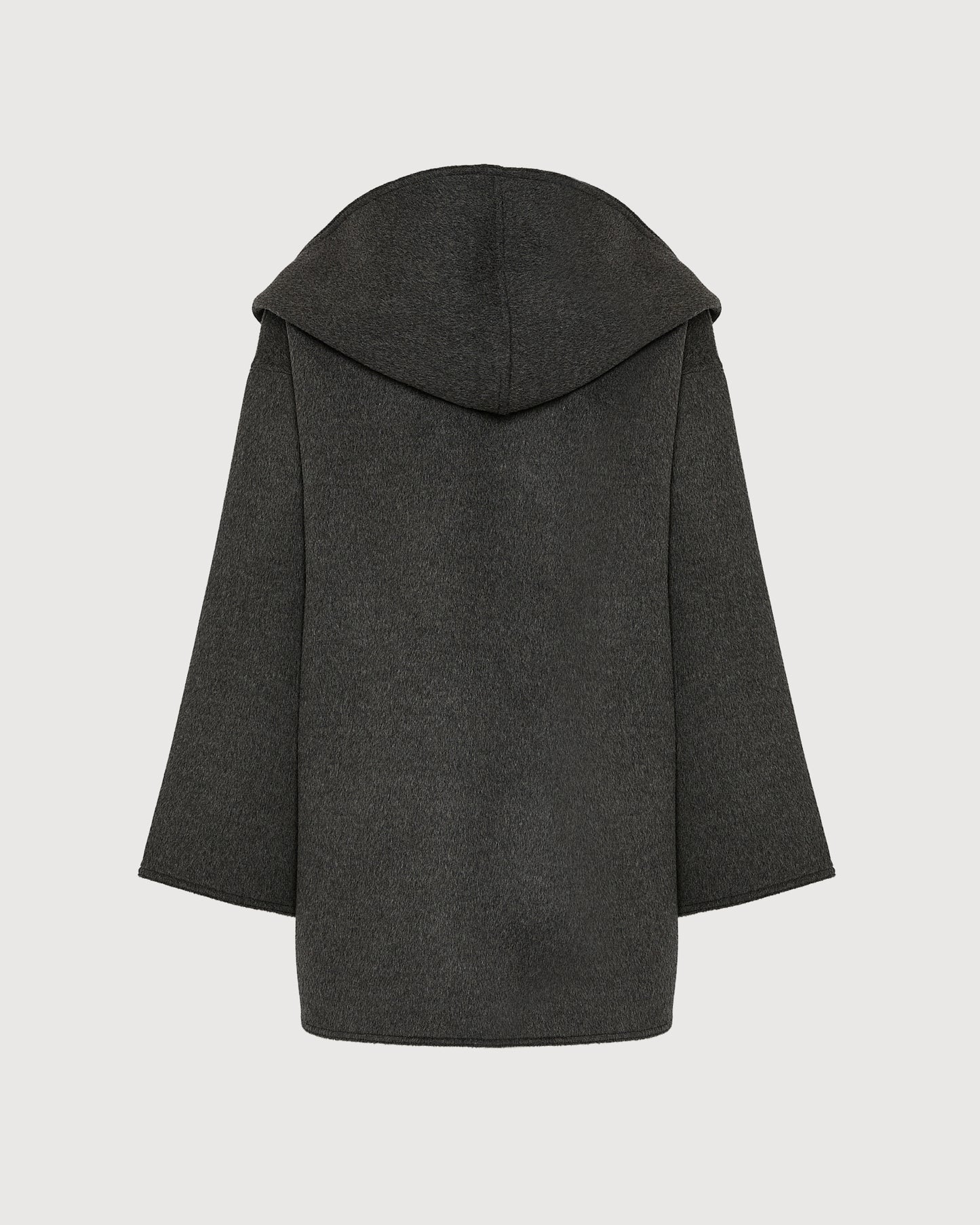 Oversized short coat in double-sided cashmere blend