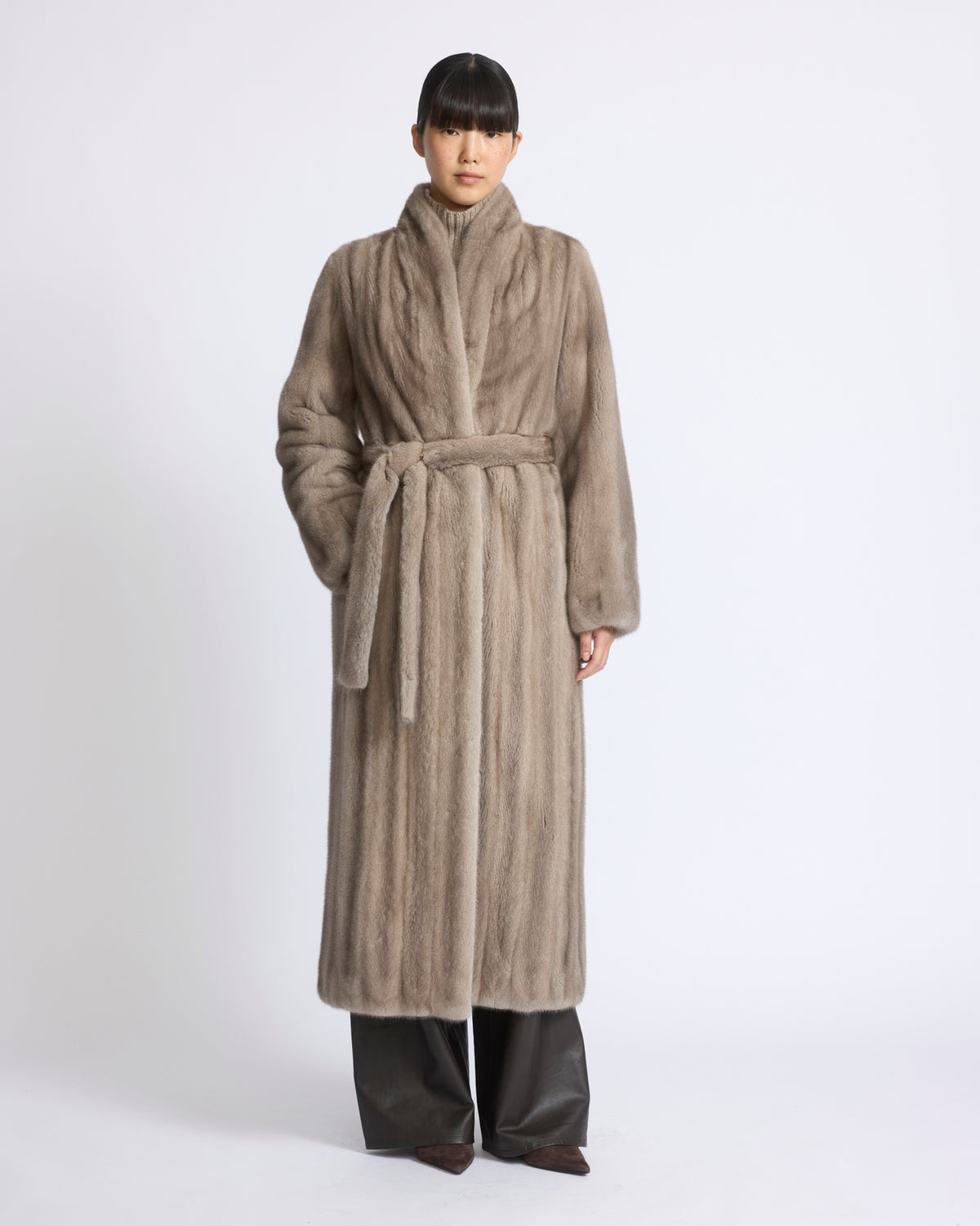 Long mink fur coat with long hair - Yves Salomon - New Fall/Winter Collection