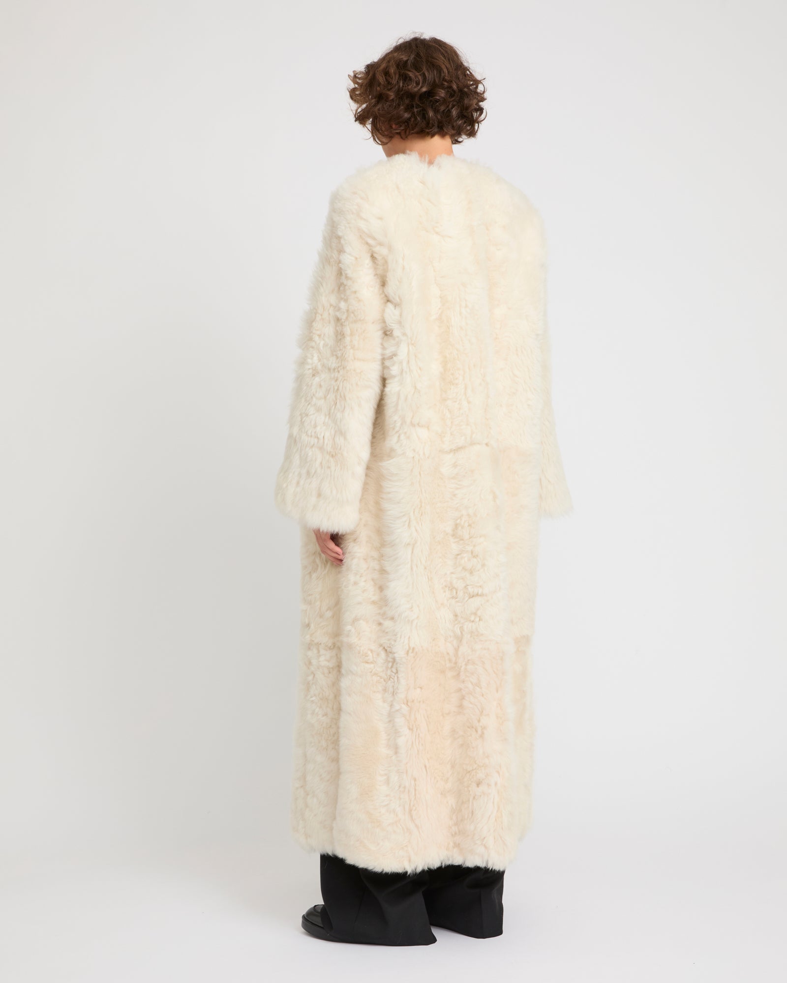 Extra long Toscana lambskin shearling coat -Yves Salomon