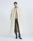 Extra long Toscana lambskin shearling coat