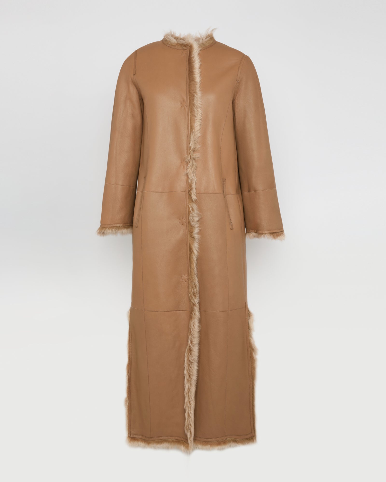 Extra long Toscana lambskin shearling coat -Yves Salomon