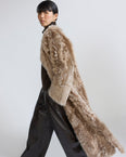 Extra long Toscana lambskin shearling coat